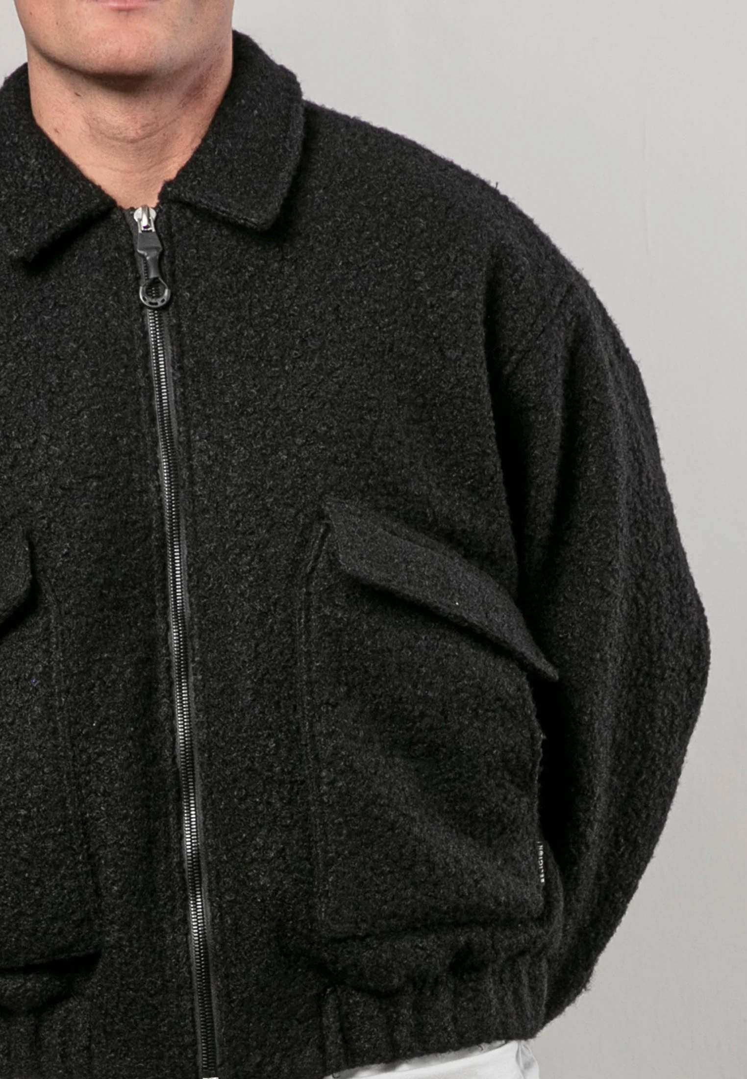 BOUCLE BOMBER BLACK - Image 6