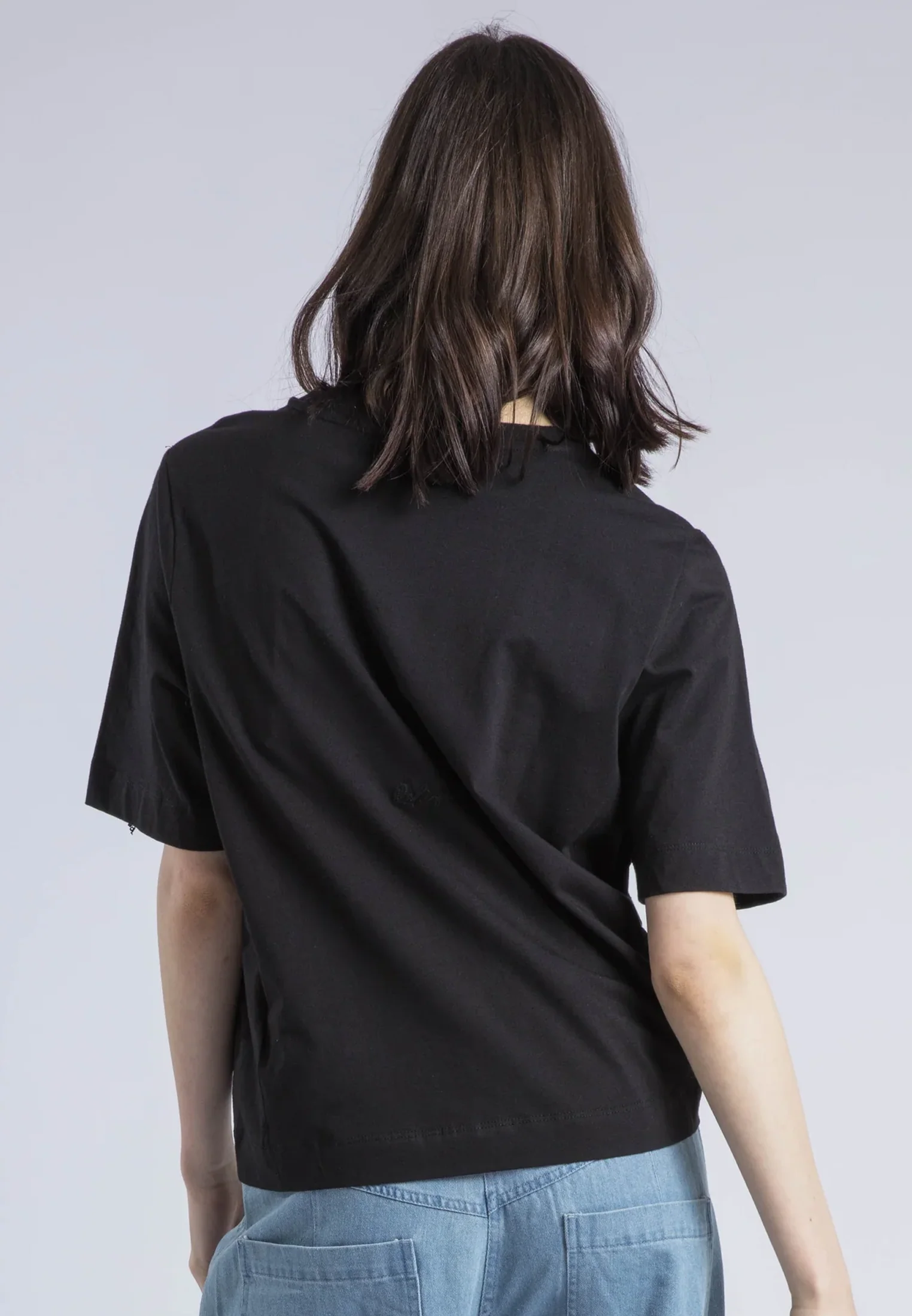 RELAXED BASIC T-SHIRT BLACK - Image 5