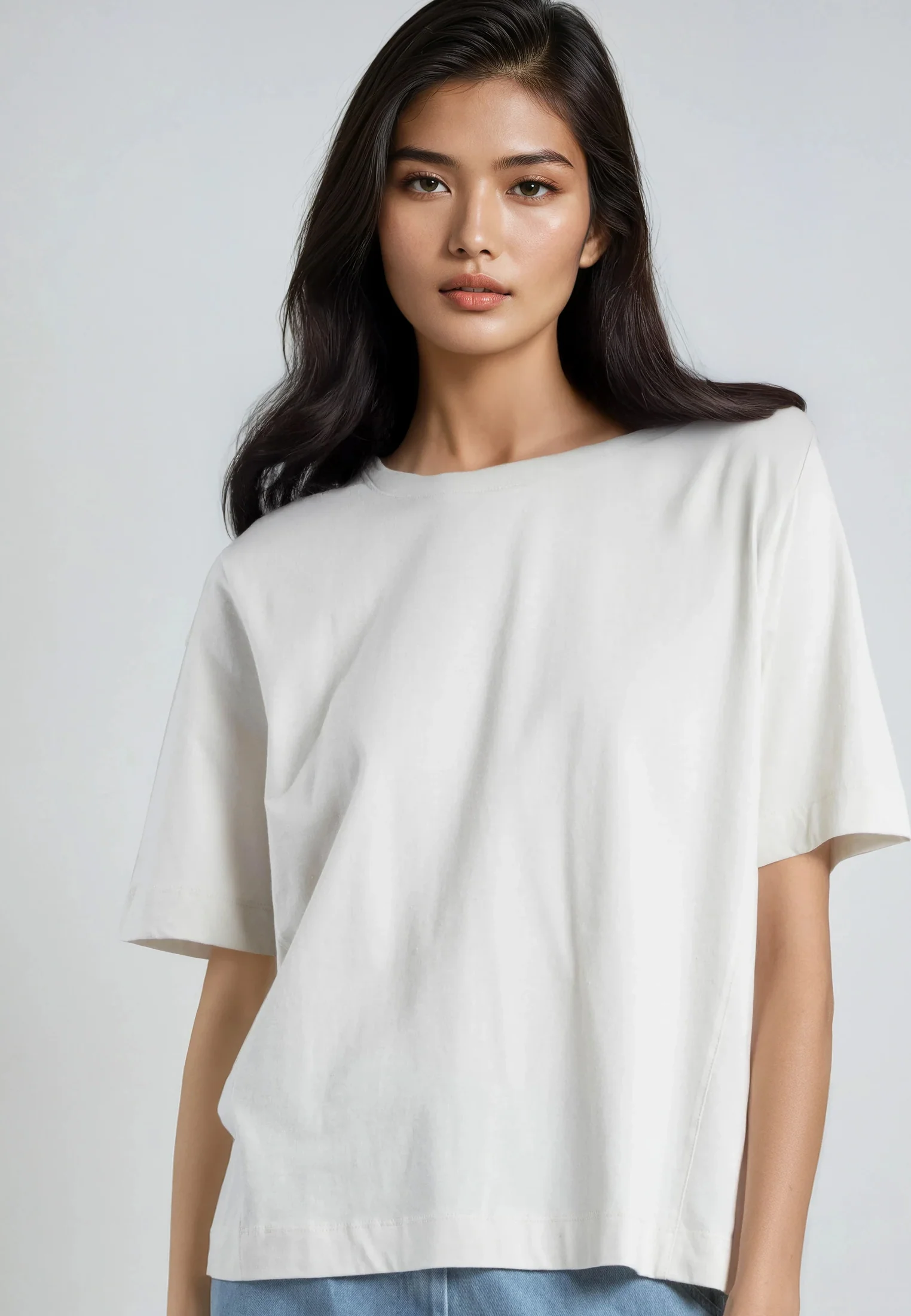 RELAXED BASIC T-SHIRT WHITE ONYX - Image 2