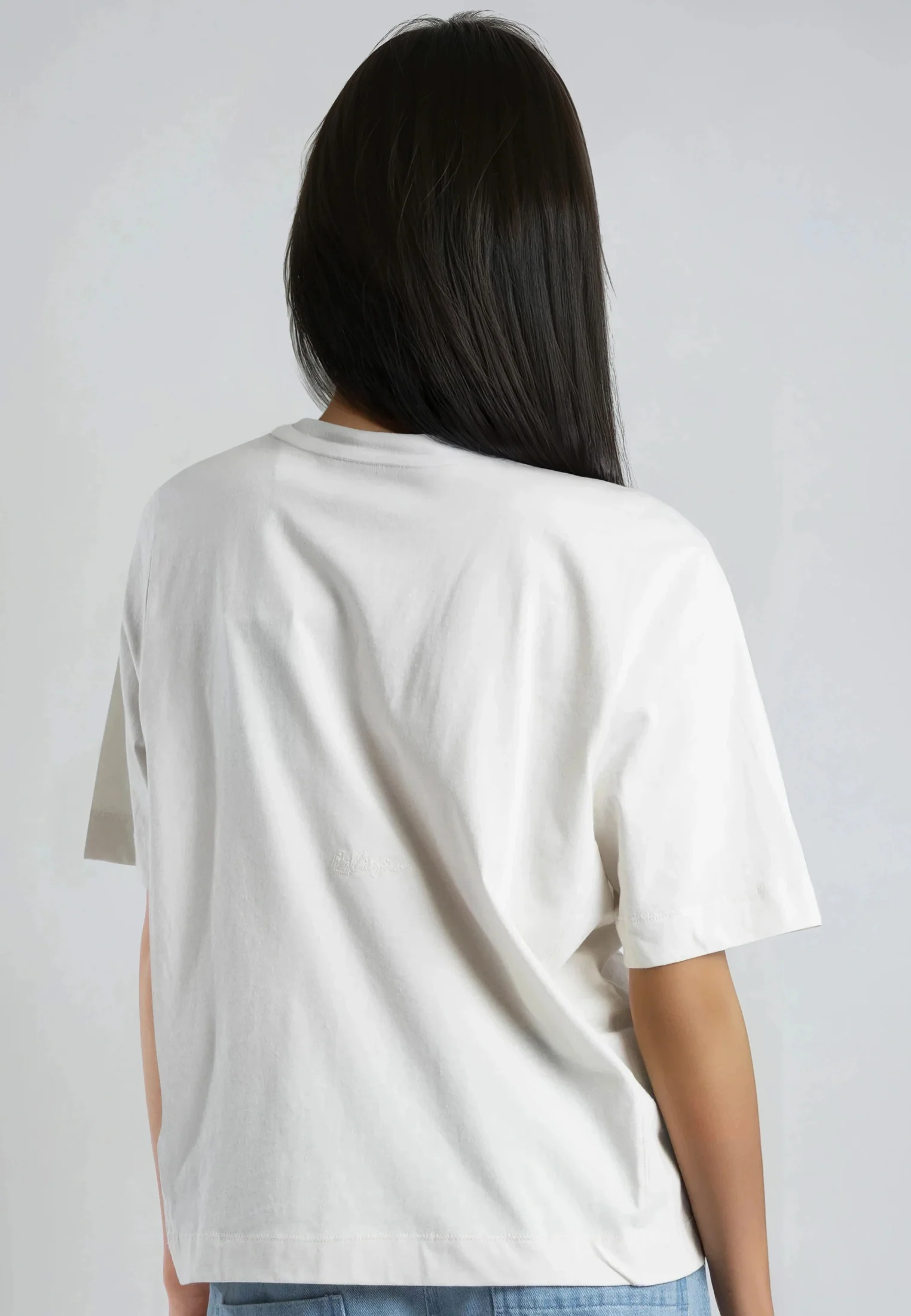 RELAXED BASIC T-SHIRT WHITE ONYX - Image 4
