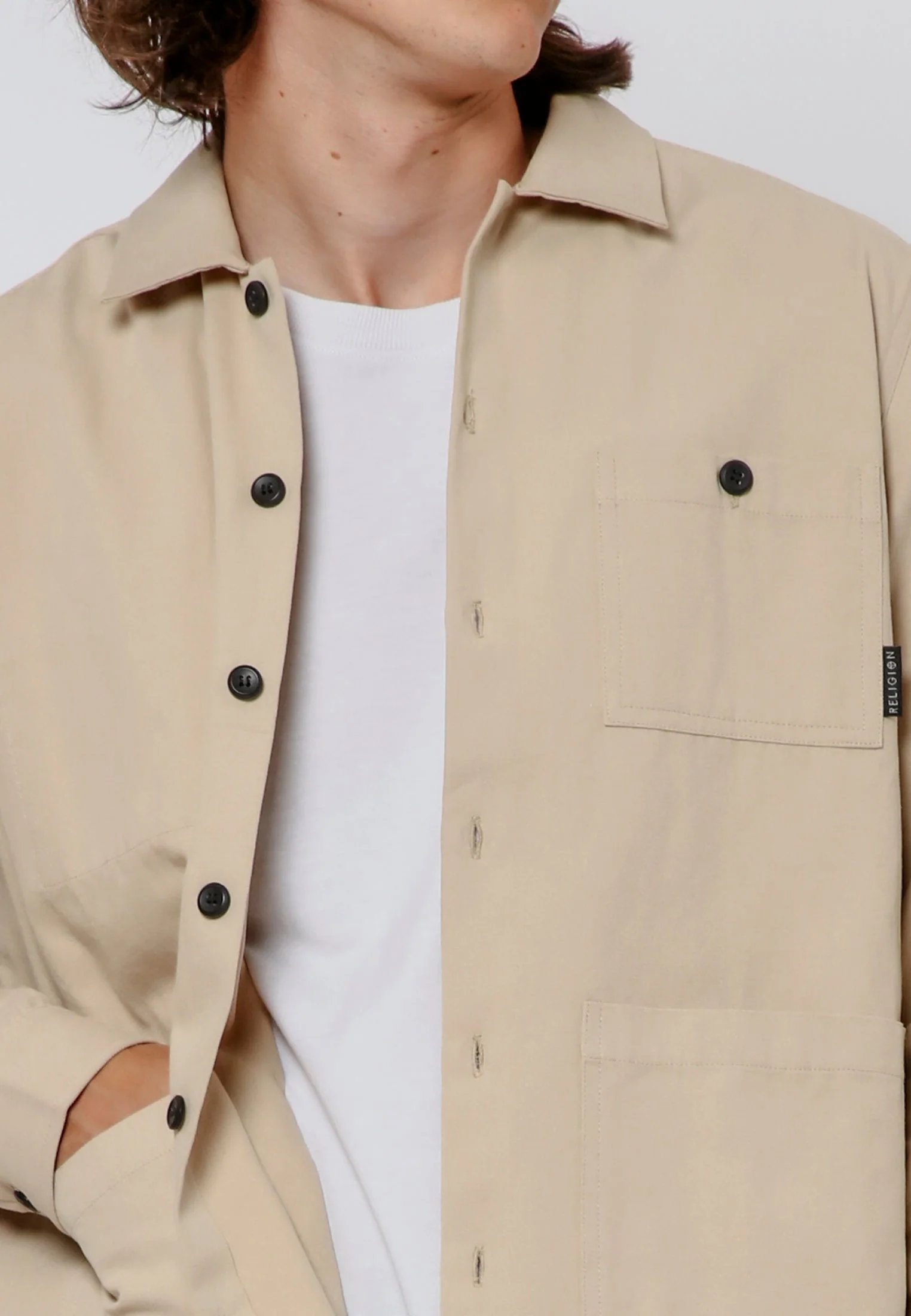 BUTTON UP OVER SHIRT DRILL STONE - Image 2