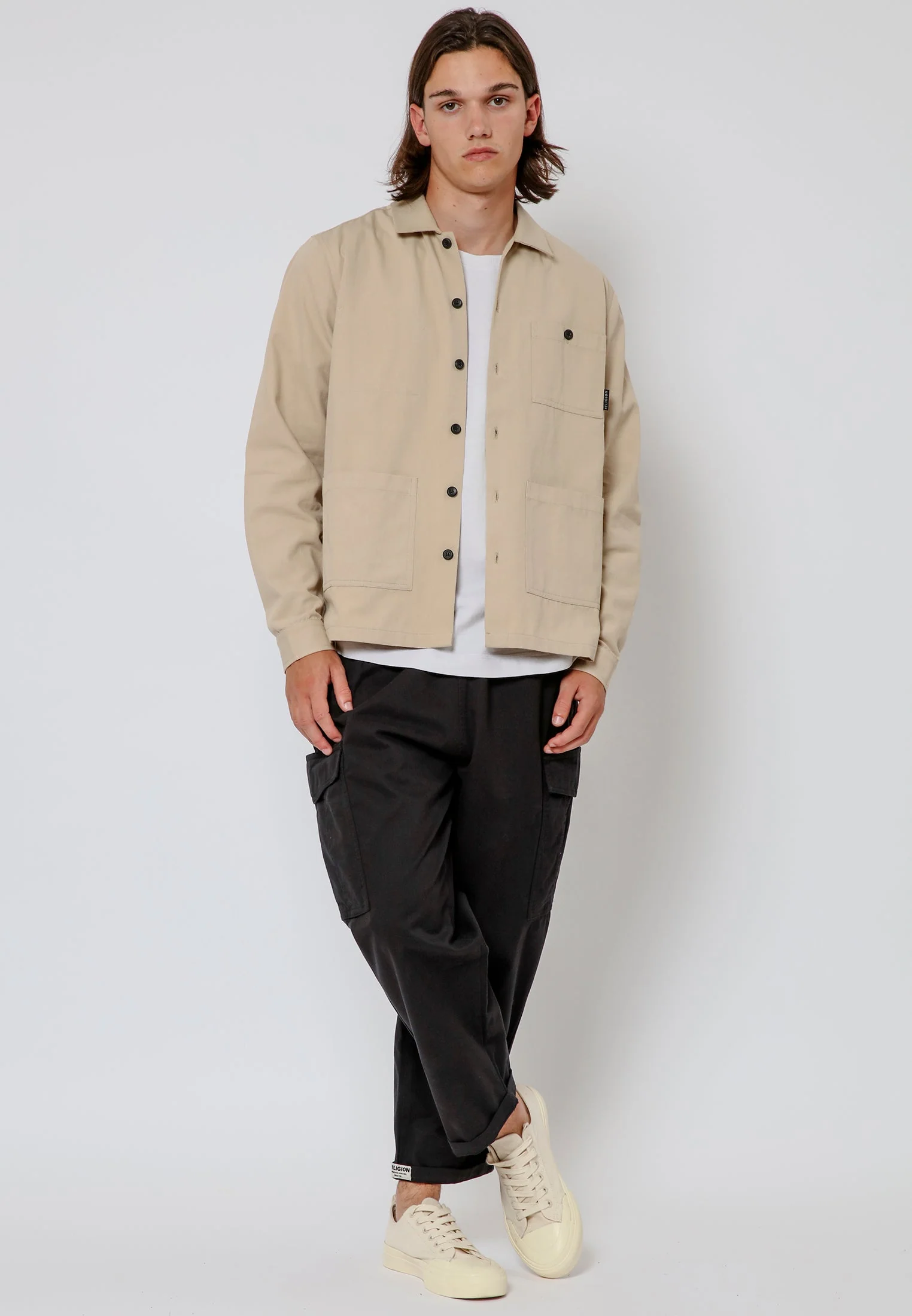 BUTTON UP OVER SHIRT DRILL STONE - Image 5