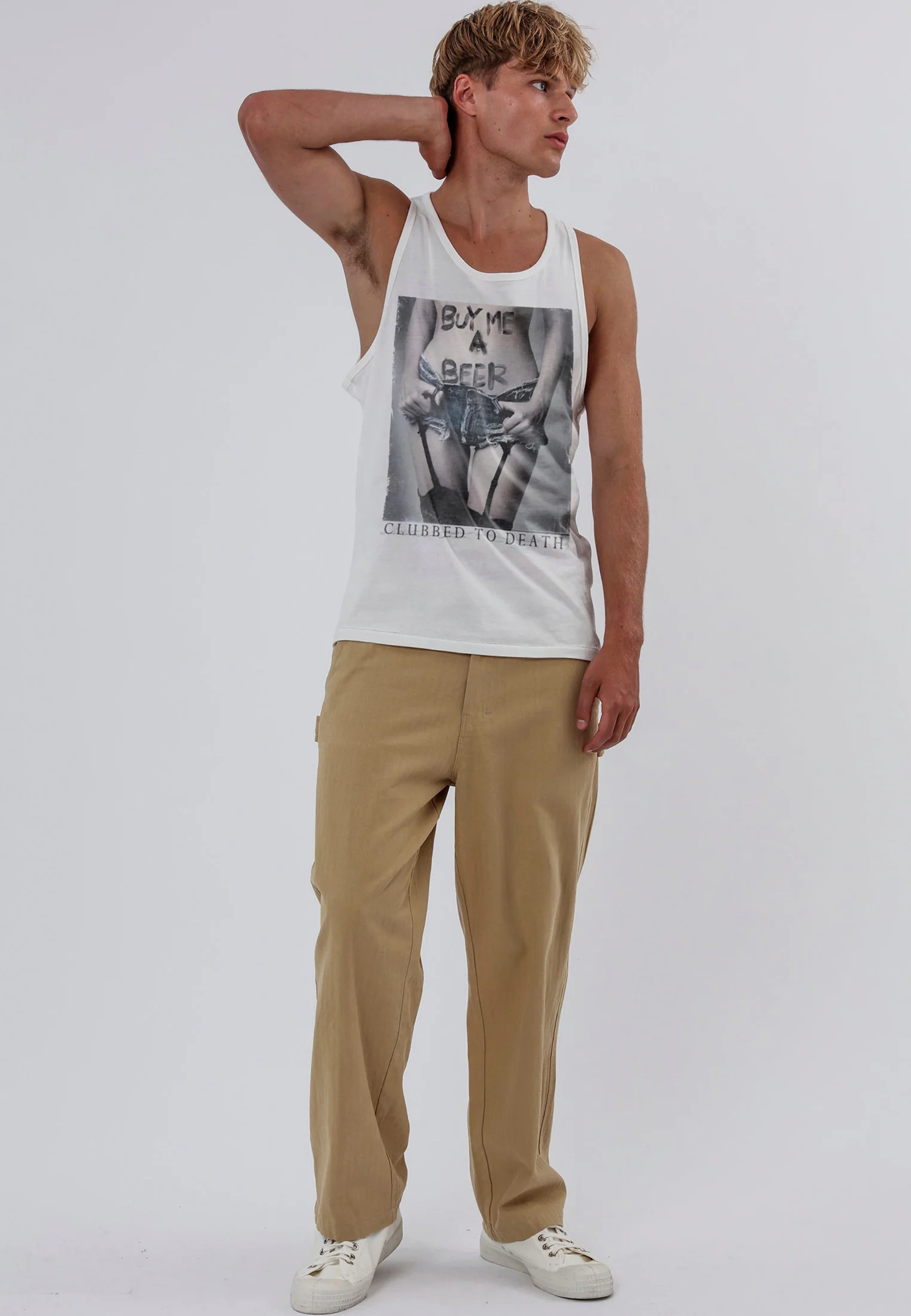 BUY ME BEER VEST WHITE - Image 3