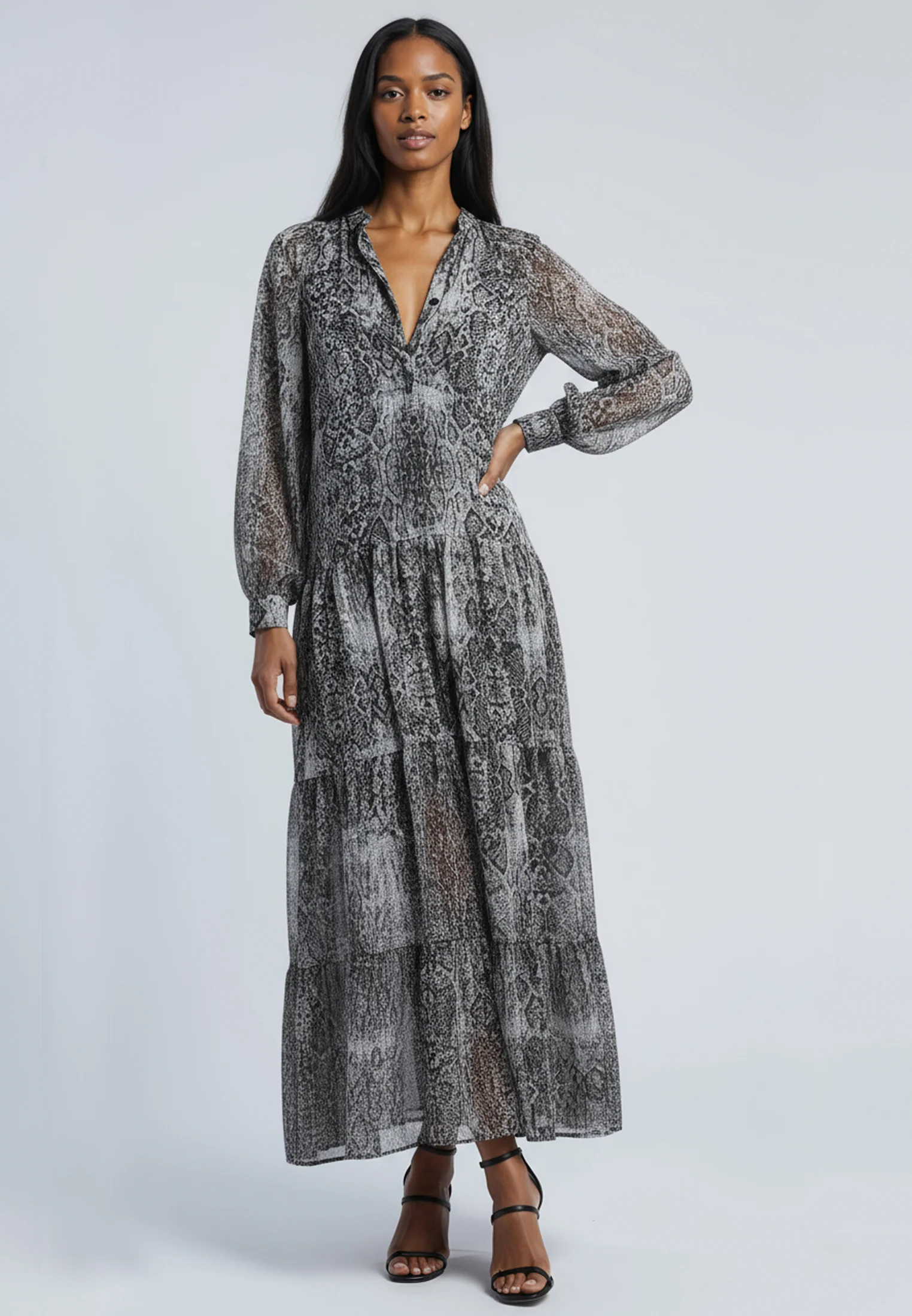 CALA MAXI DRESS SNAKE SKIN PRINT - Image 2