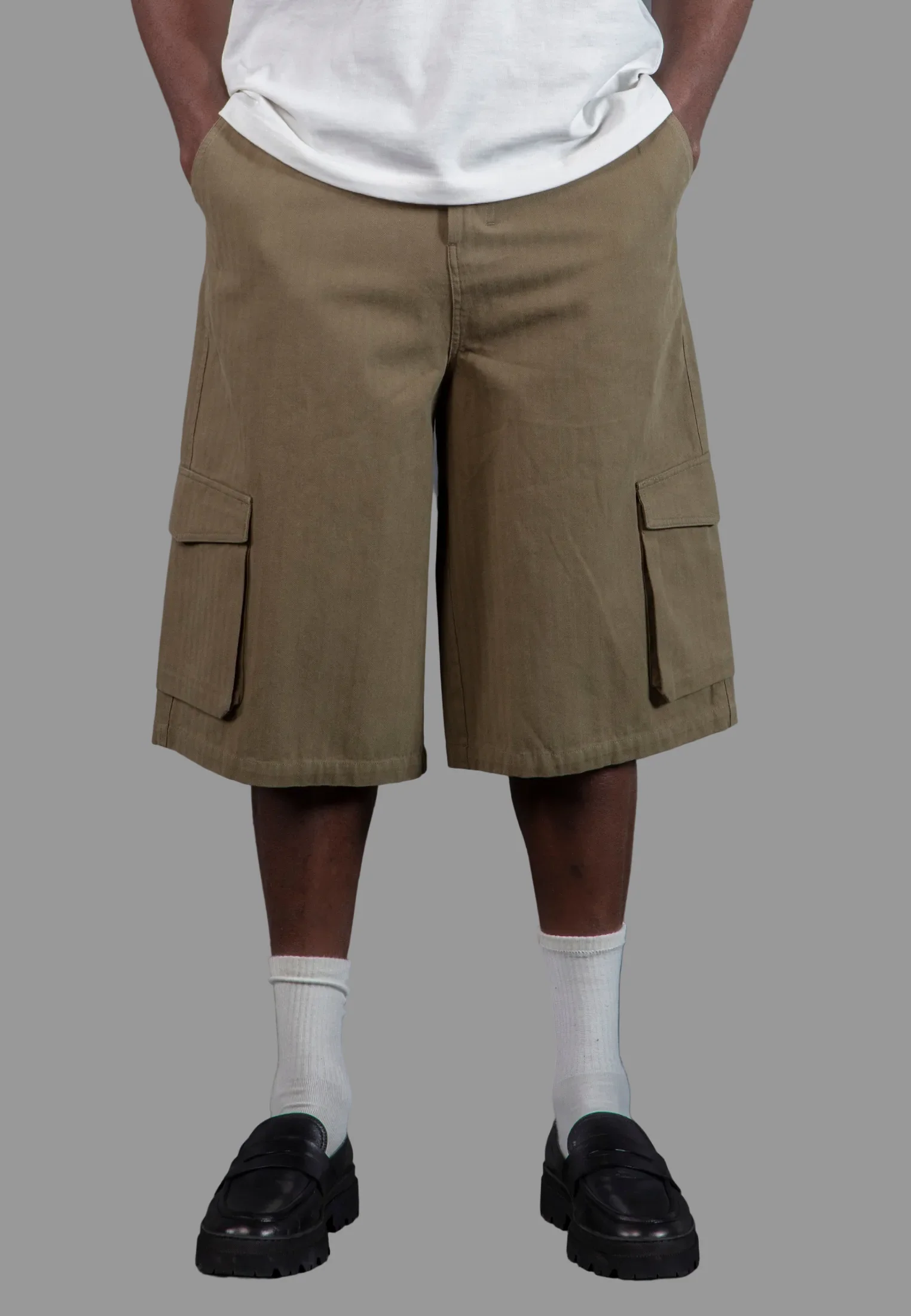 CARGO JORT HERRINGBONE KHAKI - Image 4
