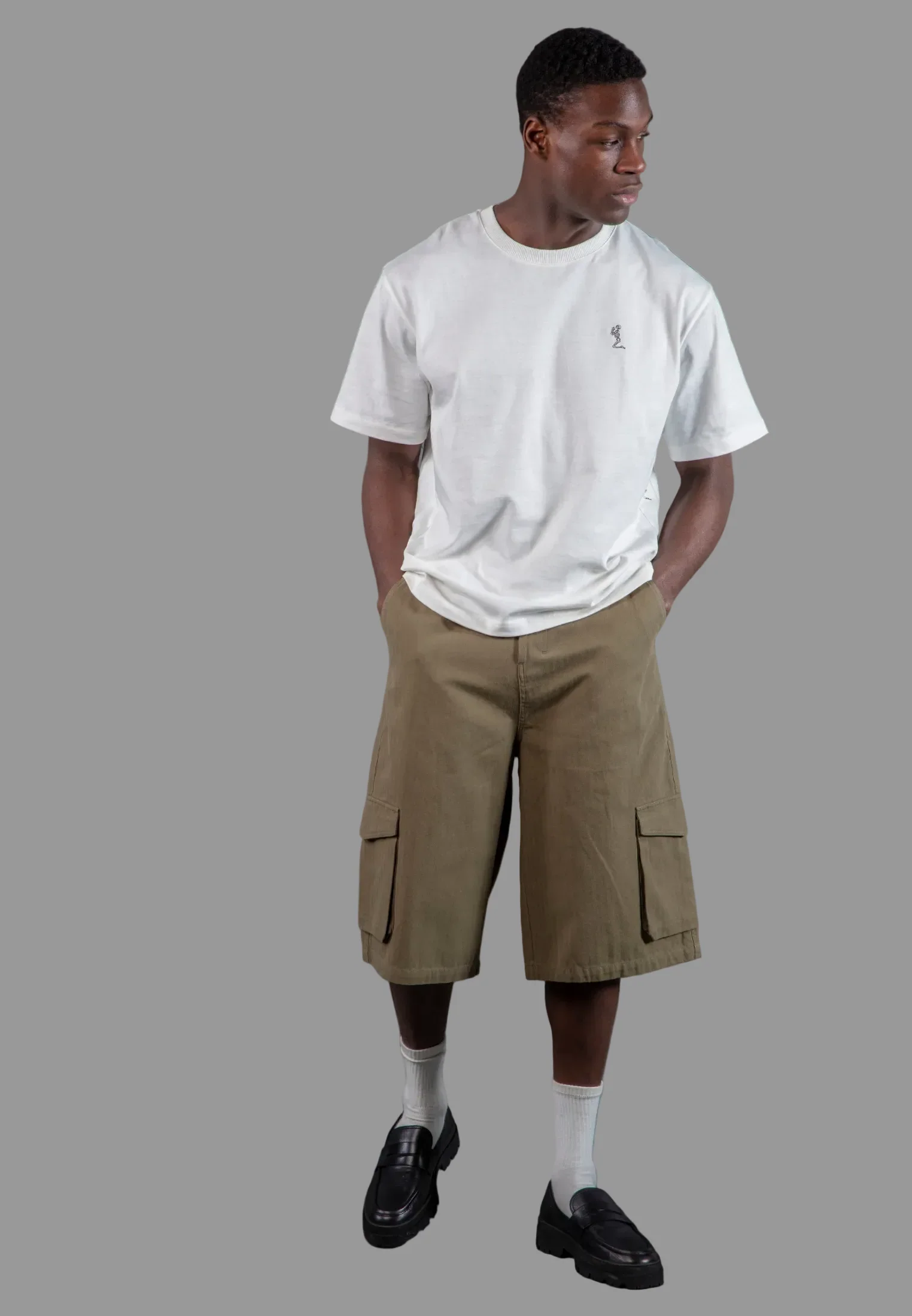 CARGO JORT HERRINGBONE KHAKI - Image 7