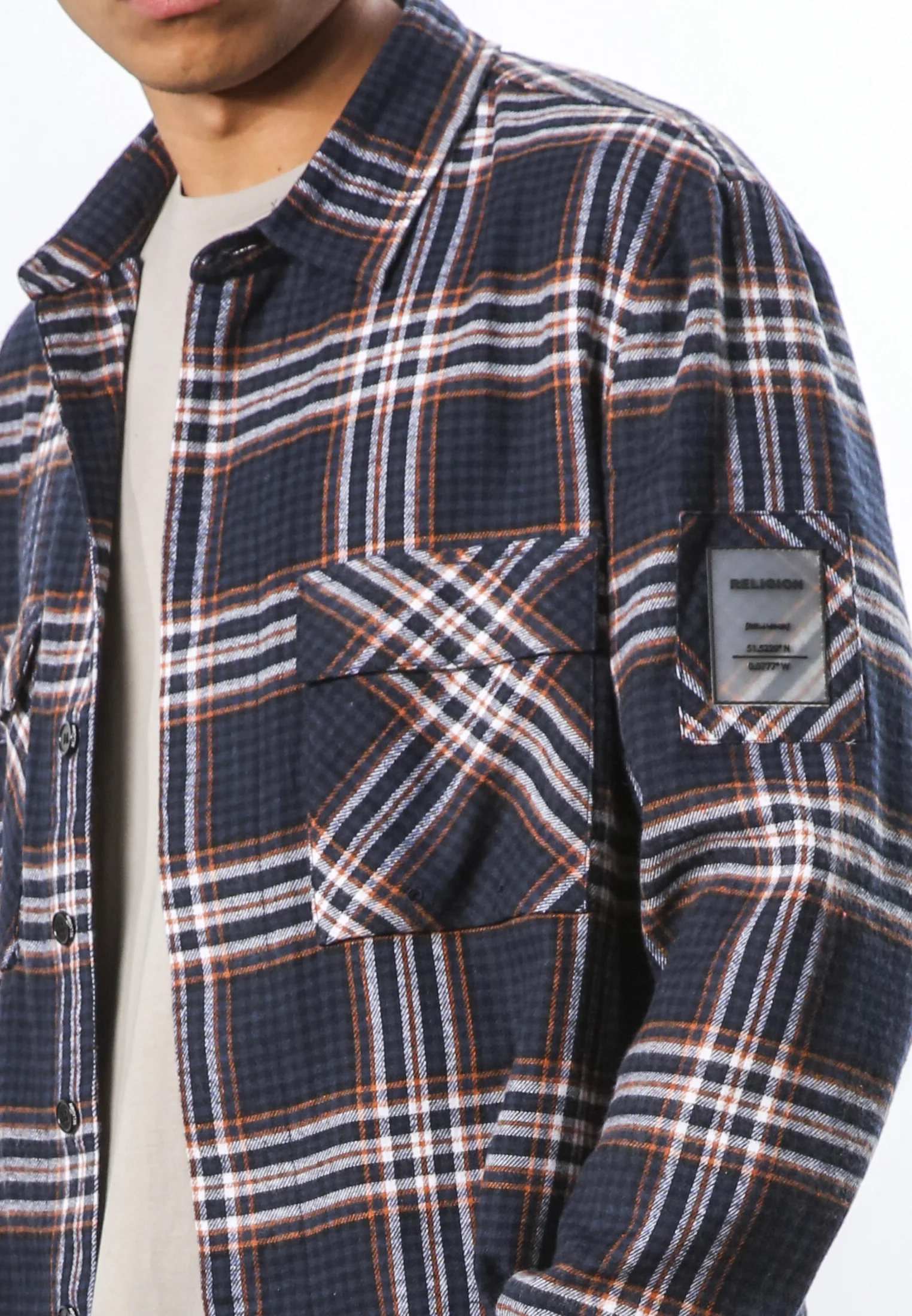 CHECK OVER SHIRT BLUE CHECK - Image 5