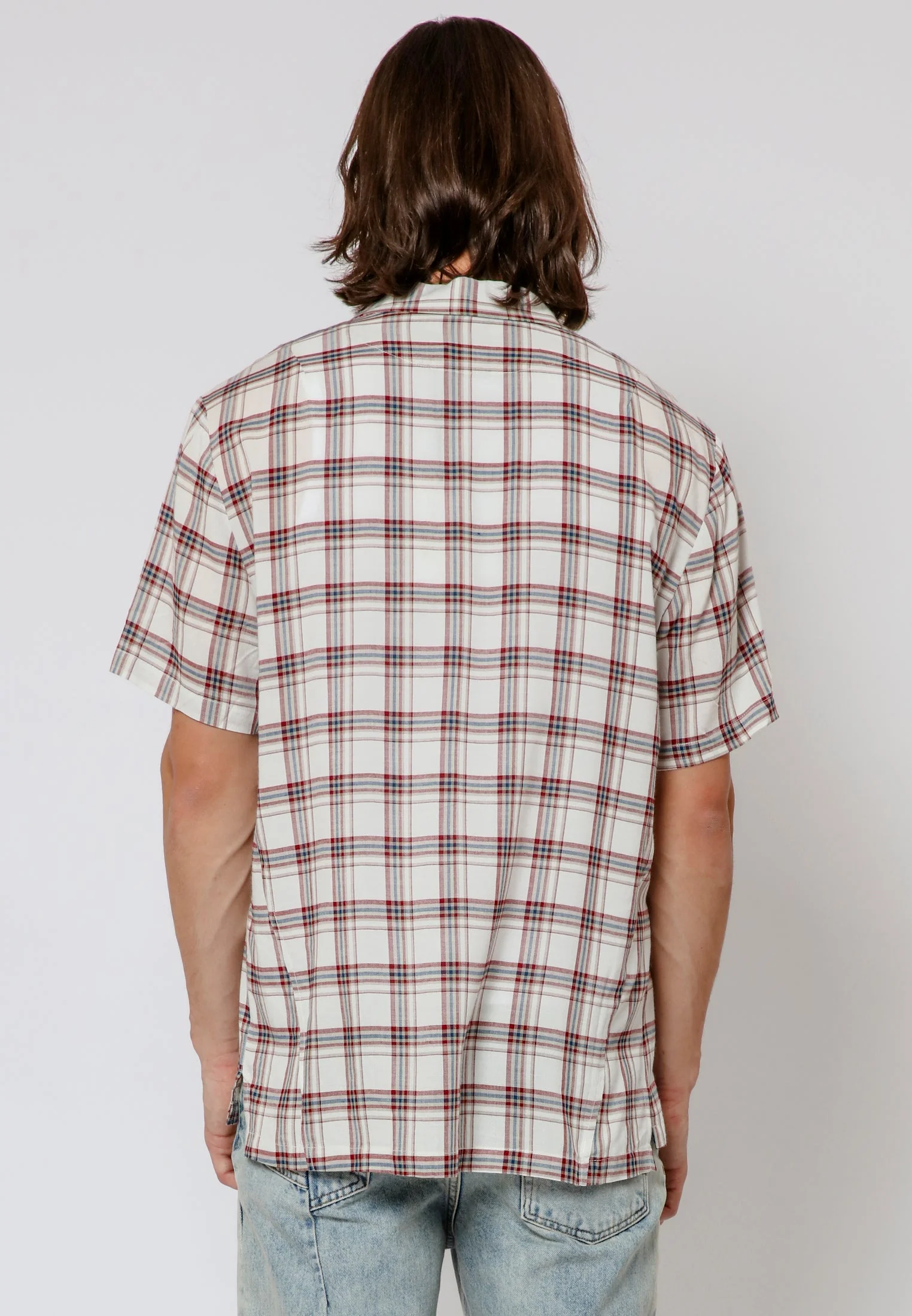 CHECK SHIRT WHITE & RED - Image 3