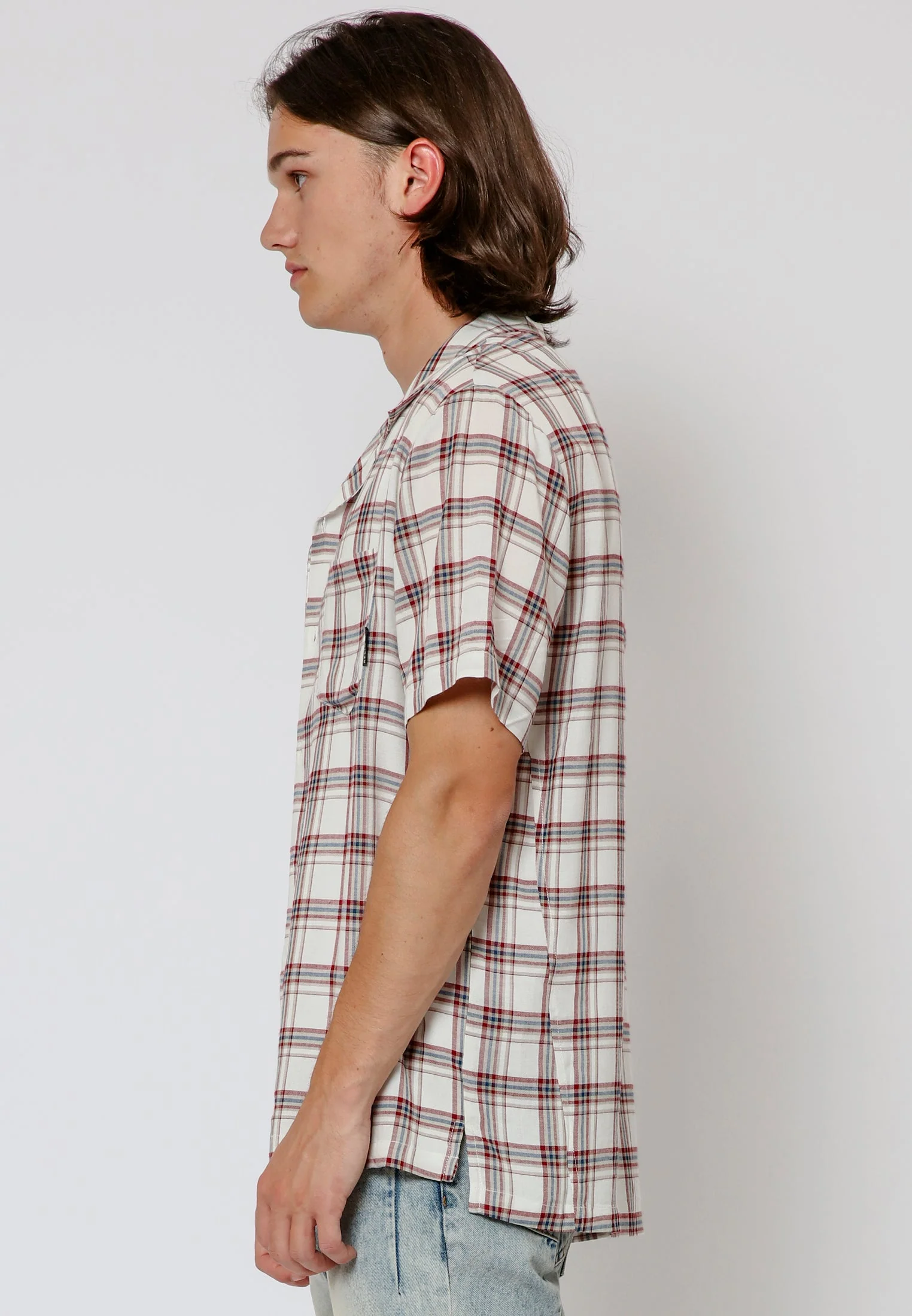 CHECK SHIRT WHITE & RED - Image 4