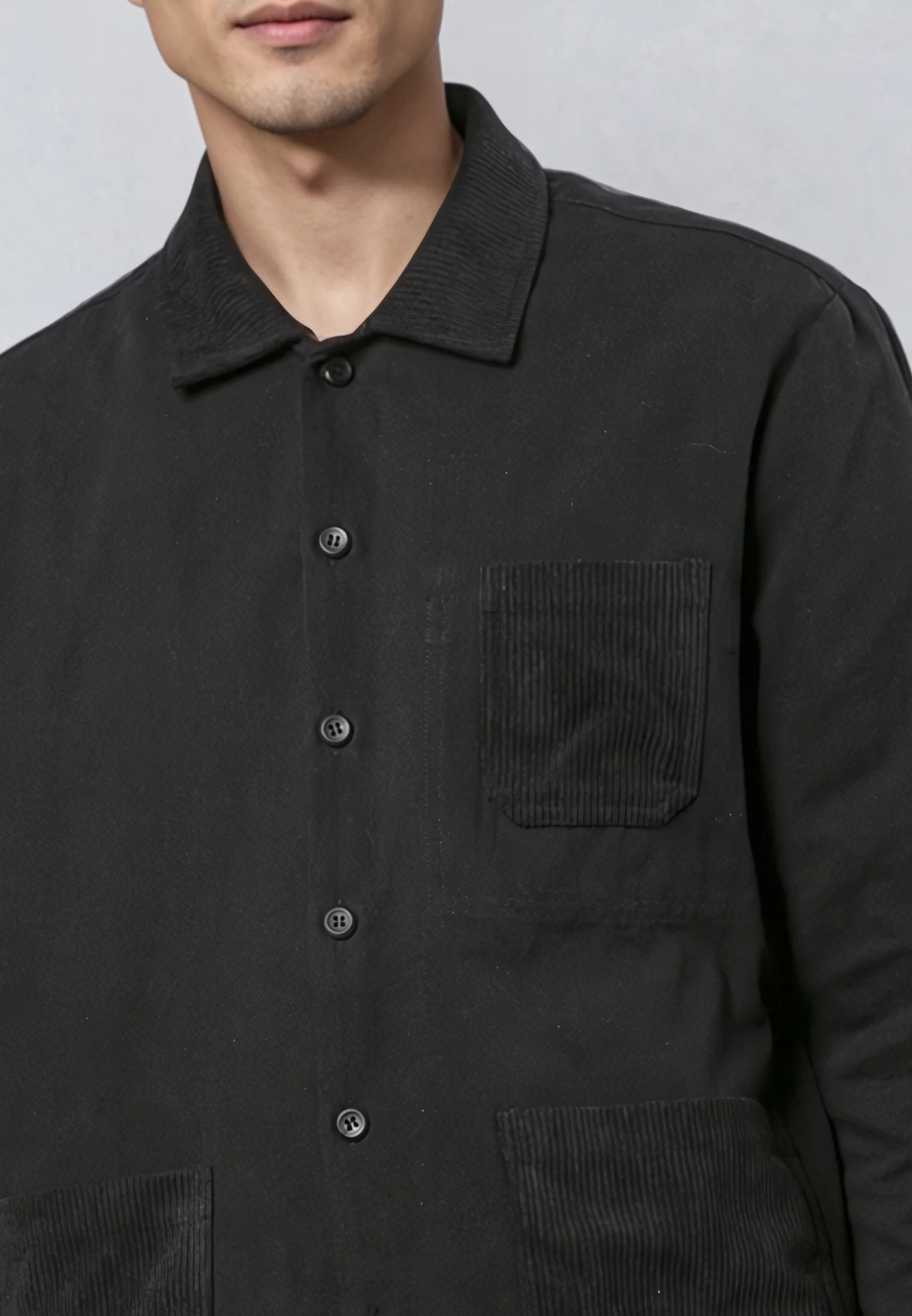CLIP OVER SHIRT BLACK - Image 3