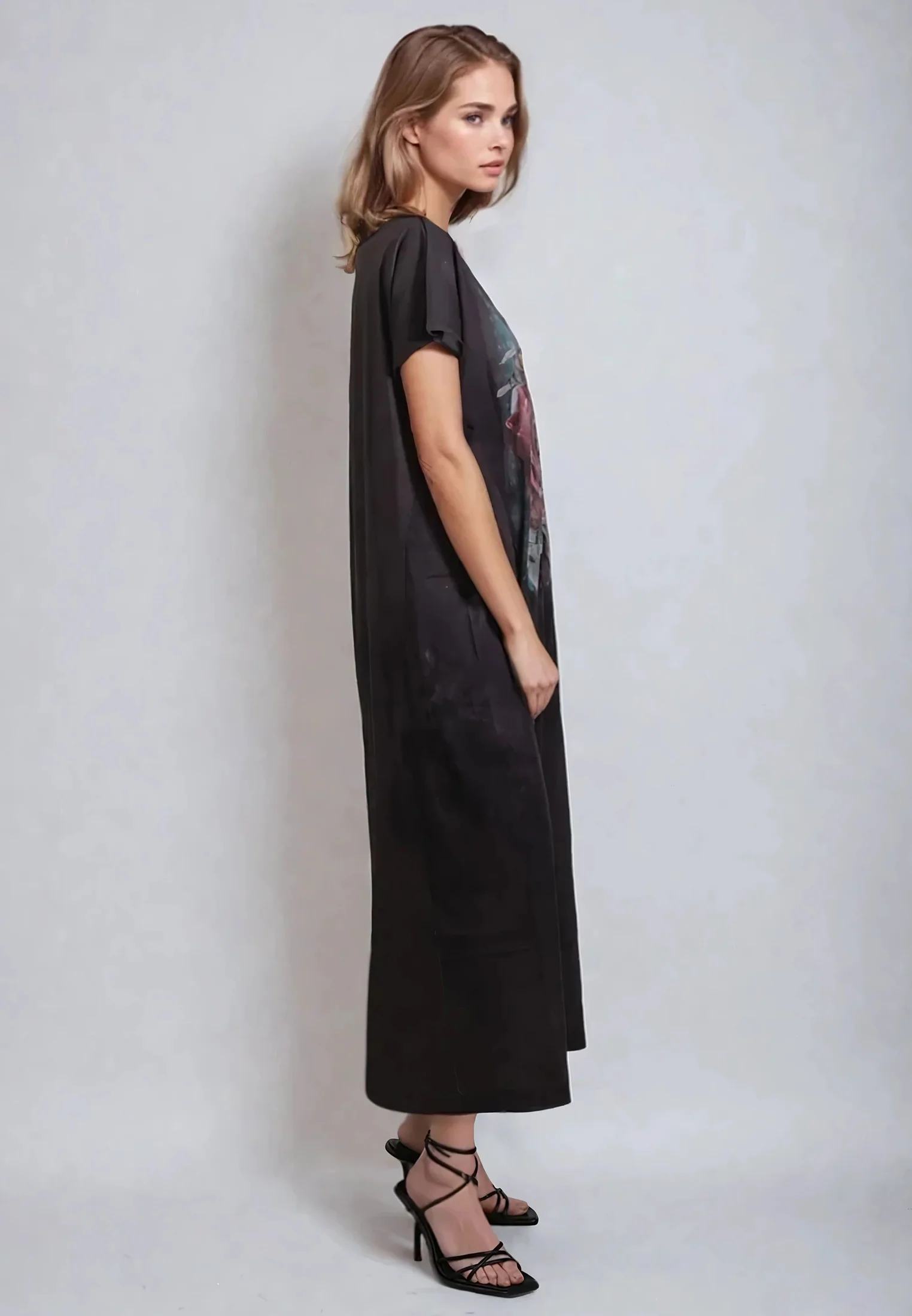 CLOAK MAXI TEE DRESS BLUSH GRAPHIC - Image 5