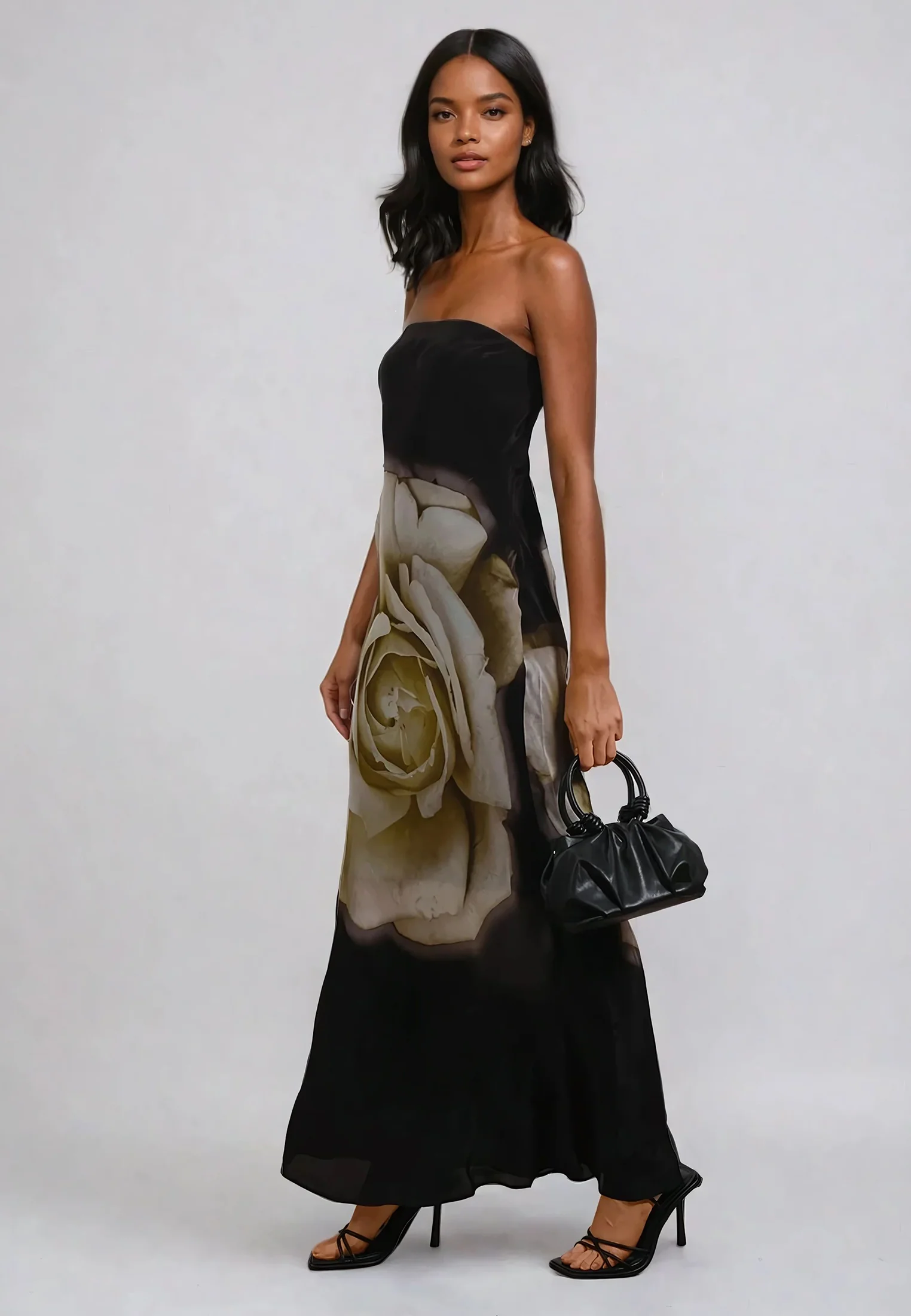 COCO MAXI DRESS SEPIA GREEN - Image 3