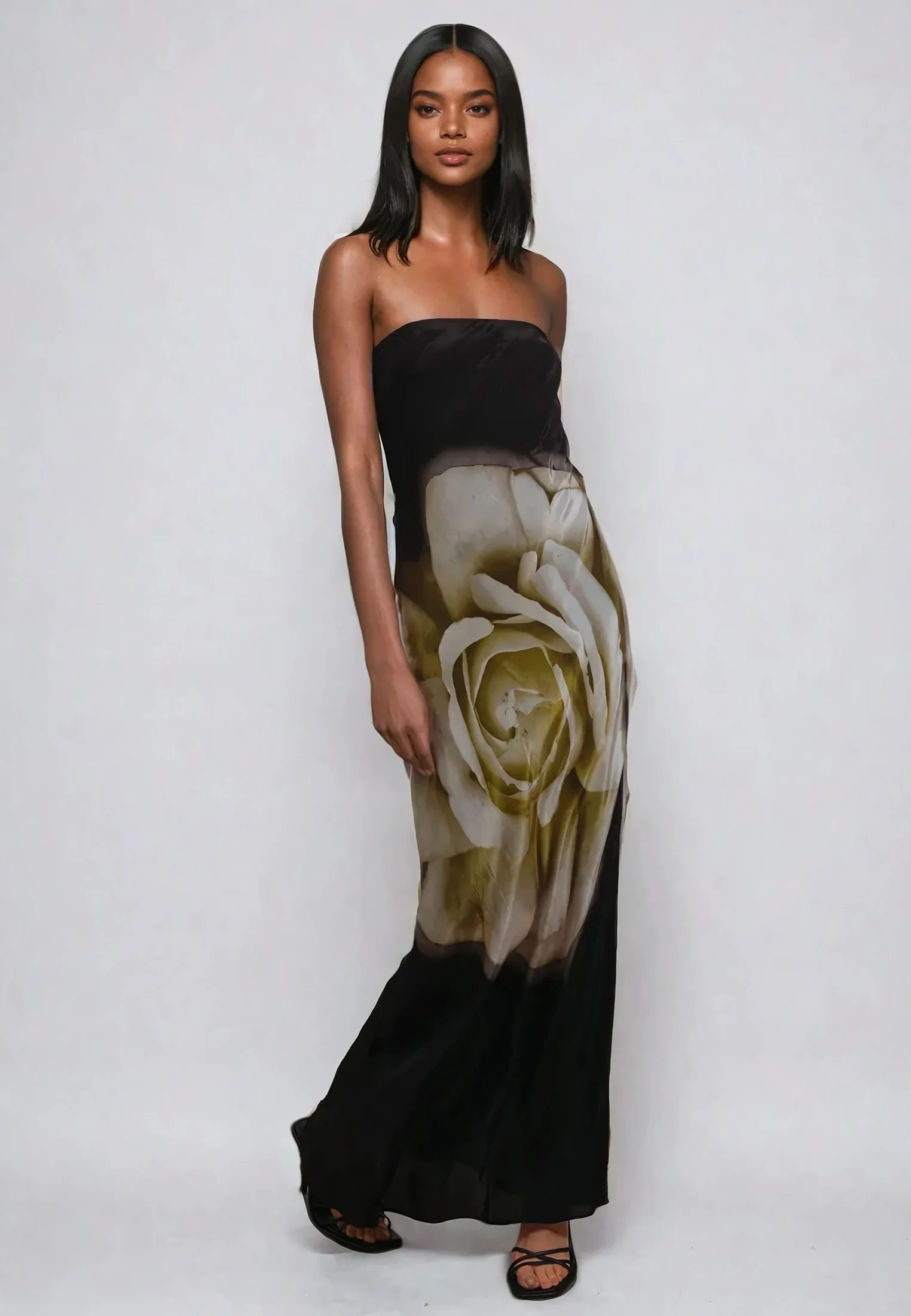 COCO MAXI DRESS SEPIA GREEN - Image 4