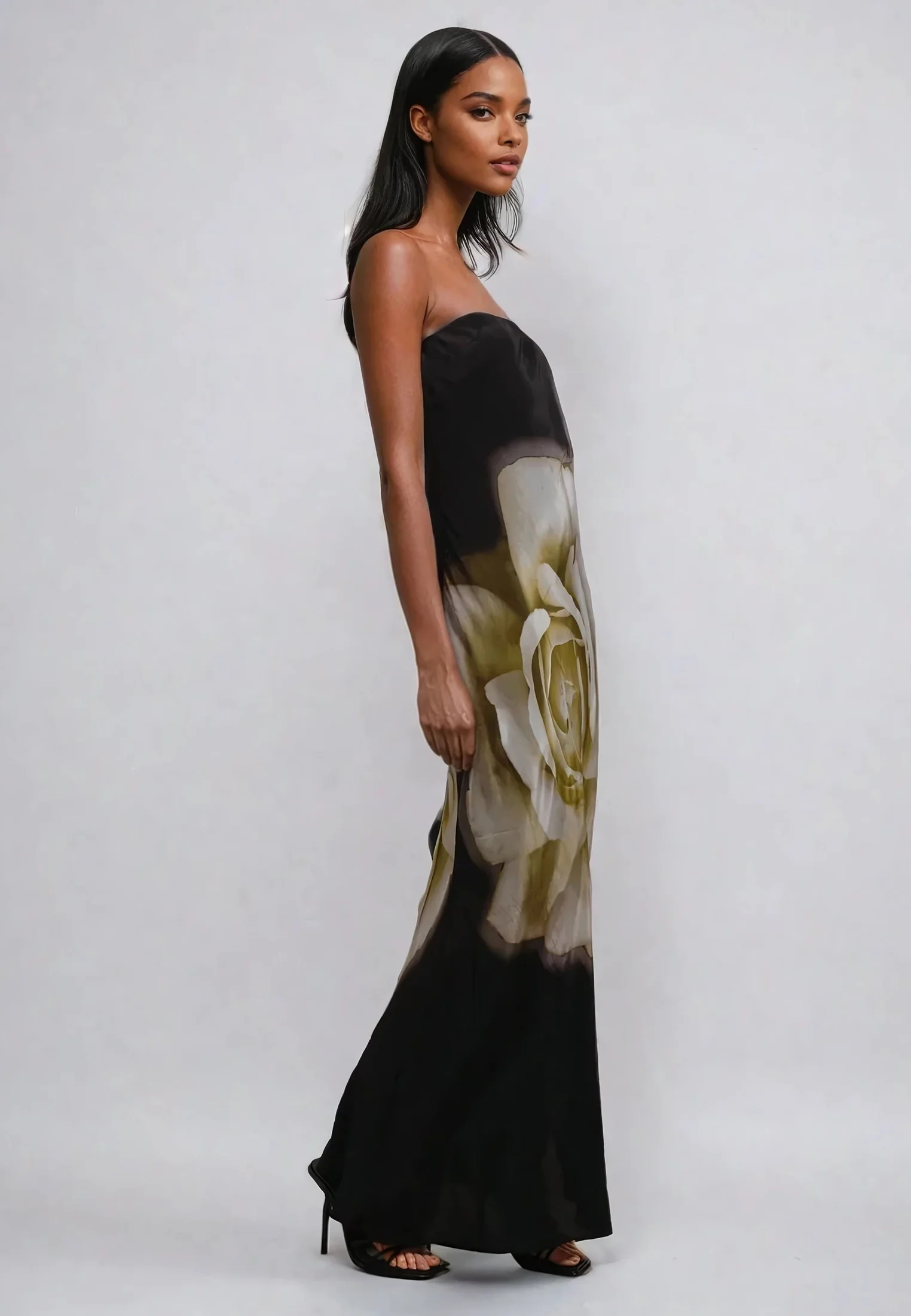 COCO MAXI DRESS SEPIA GREEN - Image 5