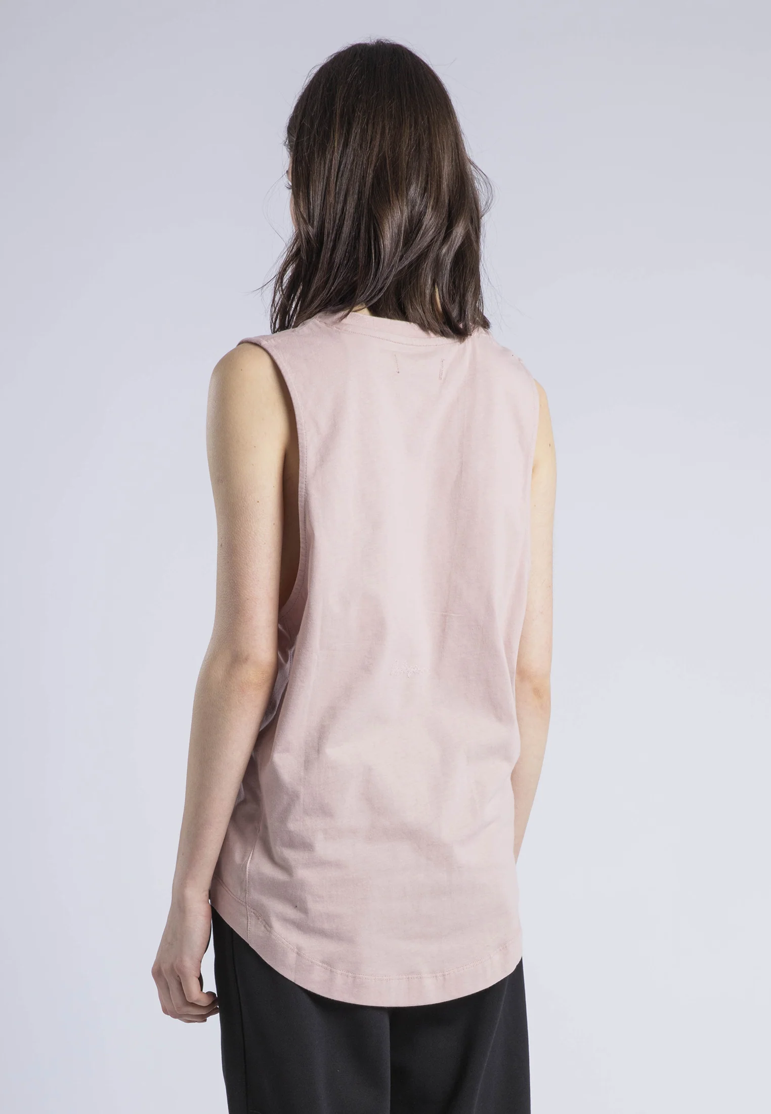 RELAXED BASIC VEST PALE MAUVE - Image 2