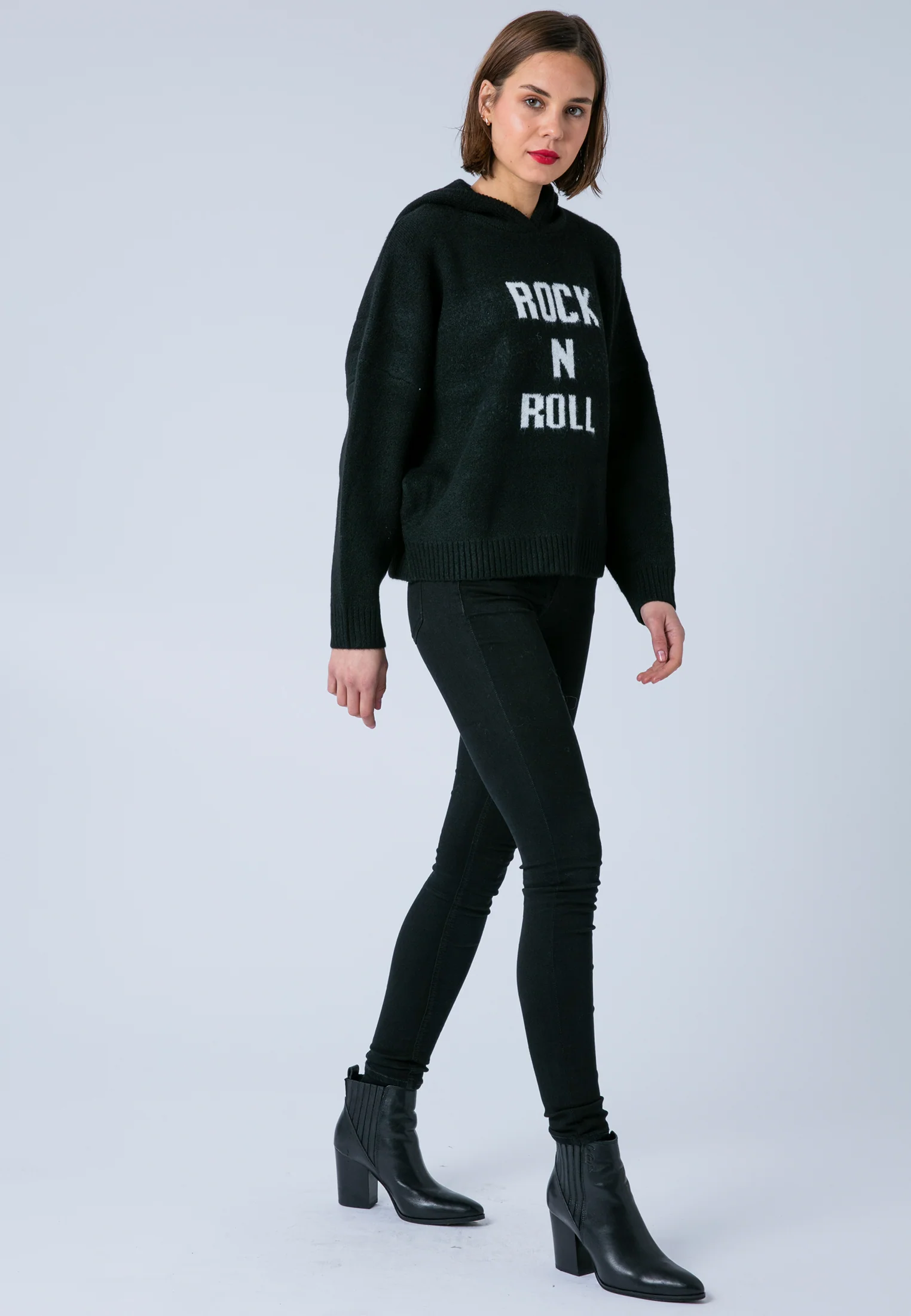 COURTNEY HOODIE JUMPER BLACK - Image 6
