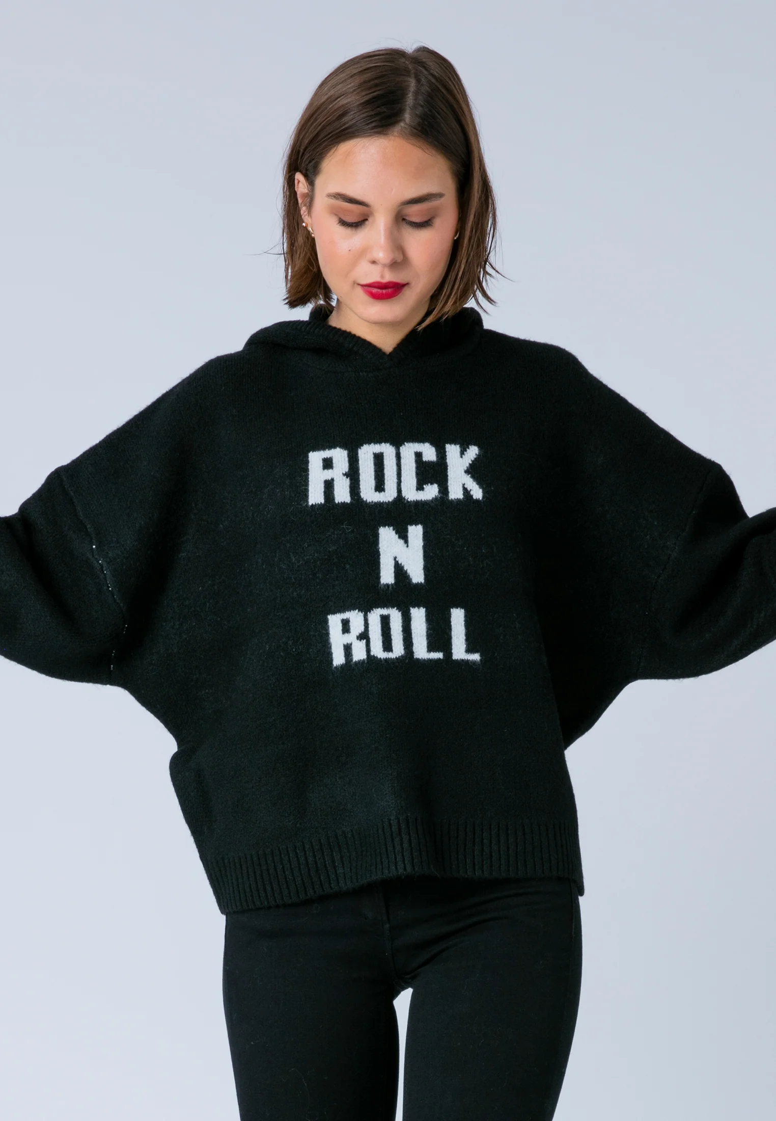 COURTNEY HOODIE JUMPER BLACK - Image 7