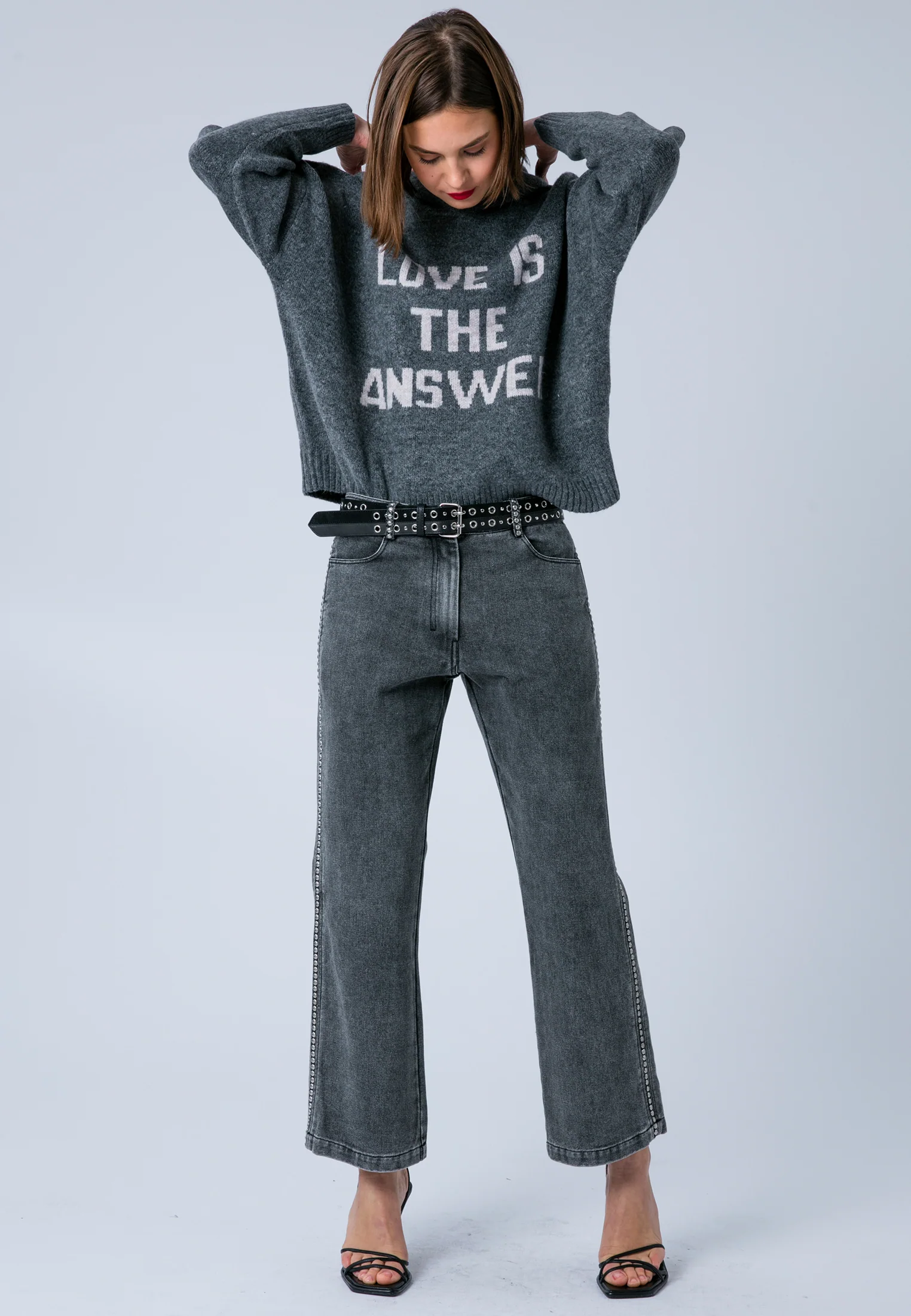 COURTNEY HOODIE JUMPER CHARCOAL - Image 7