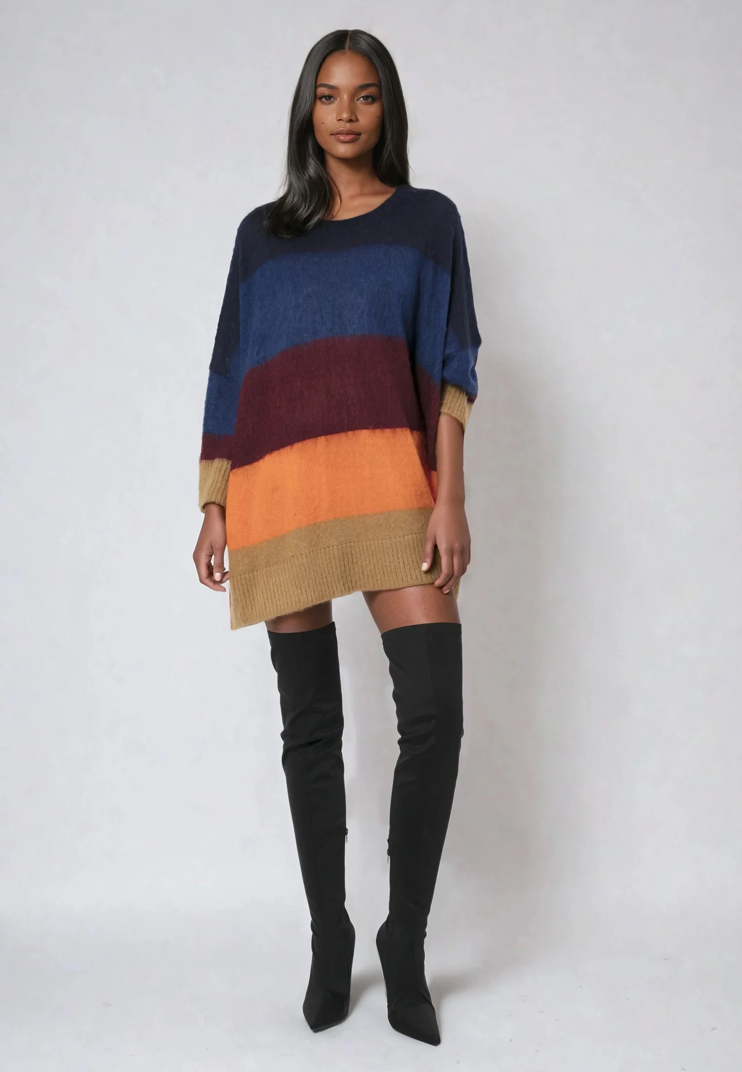 CRESCENT JUMPER DRESS BLOCK STRIPE - Image 2