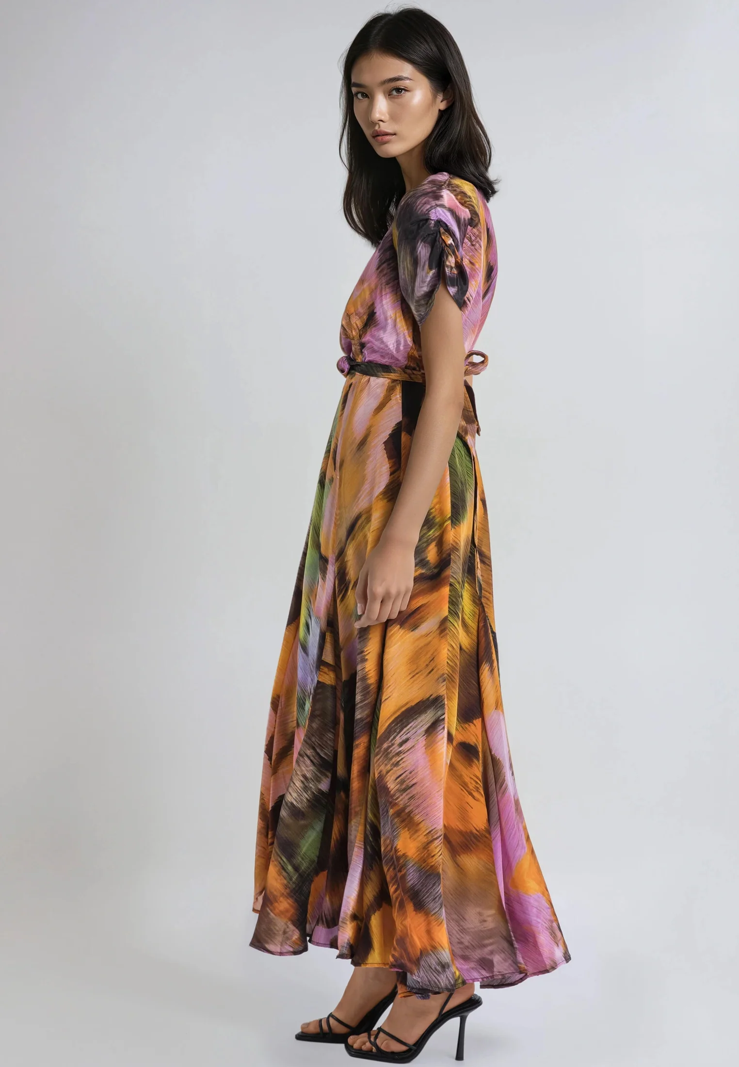 CREST MAXI DRESS OBSCURE ORANGE - Image 4
