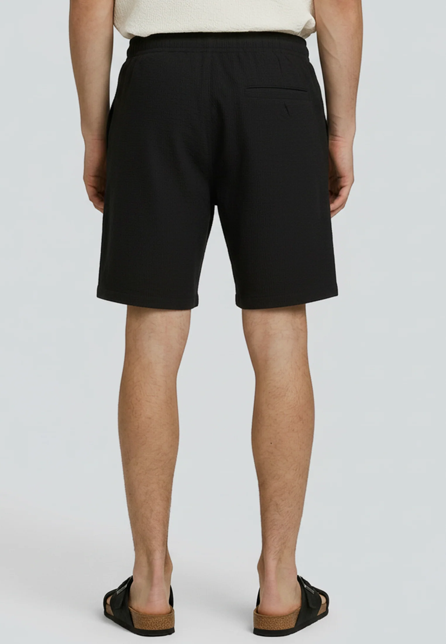 CRINKLE CHINO SHORTS BLACK - Image 4