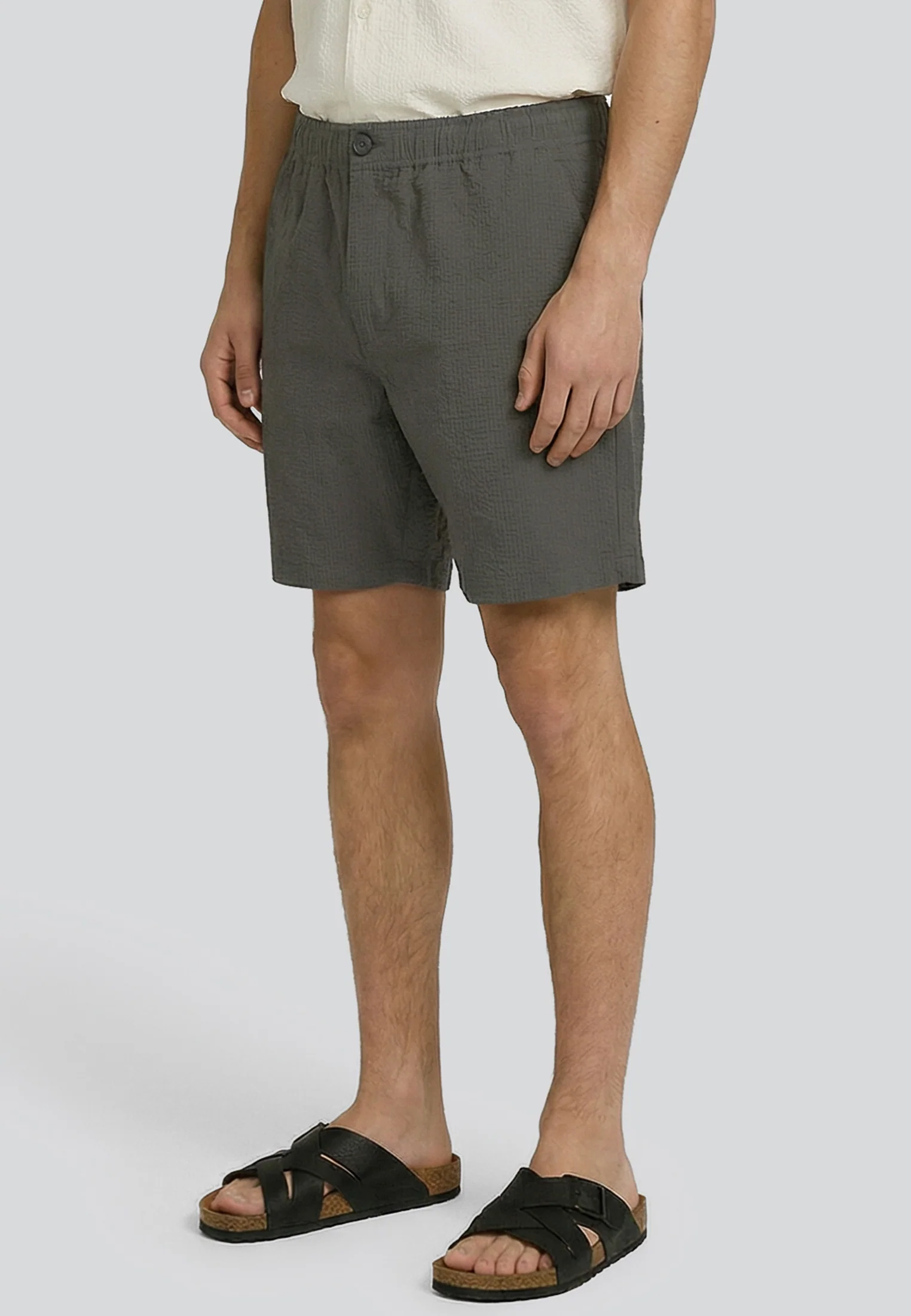 CRINKLE CHINO SHORTS SLATE - Image 5