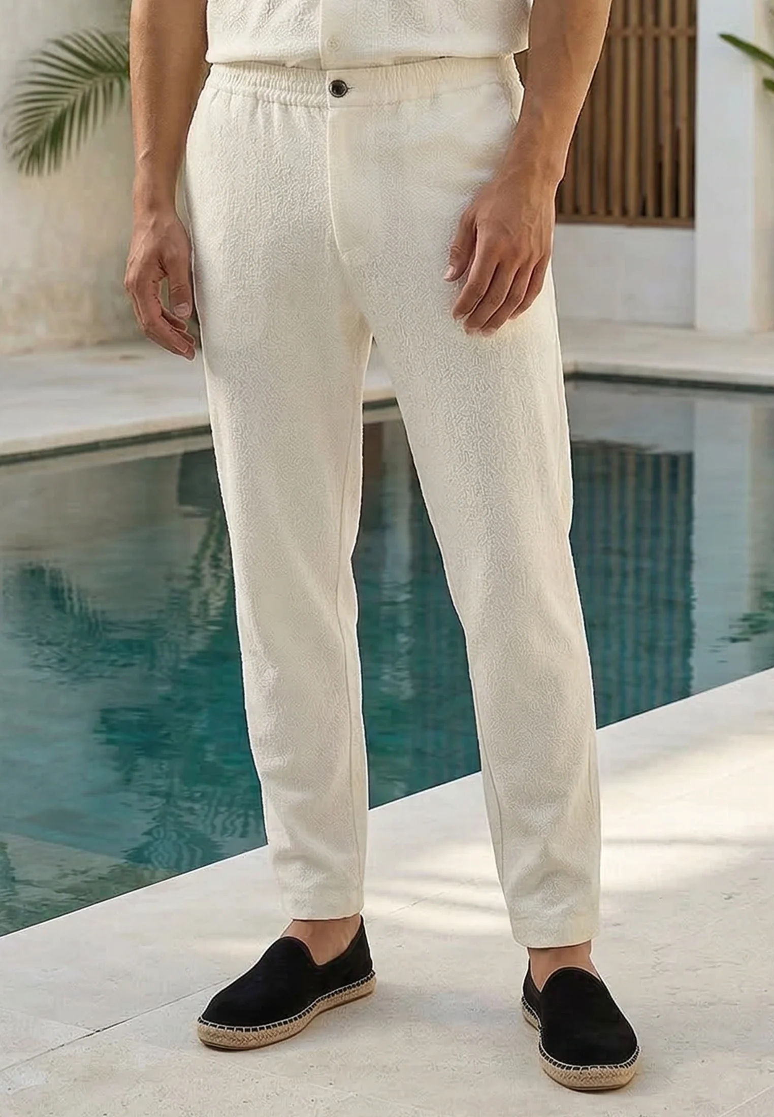 CRINKLE CHINO STONE