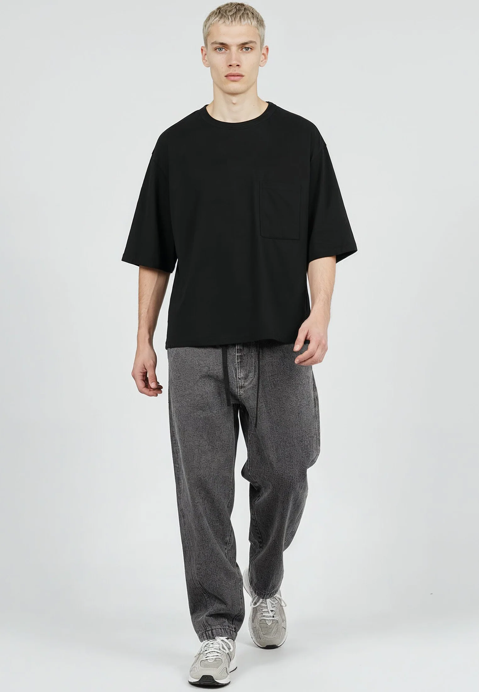 CROP BOX T-SHIRT BLACK - Image 6