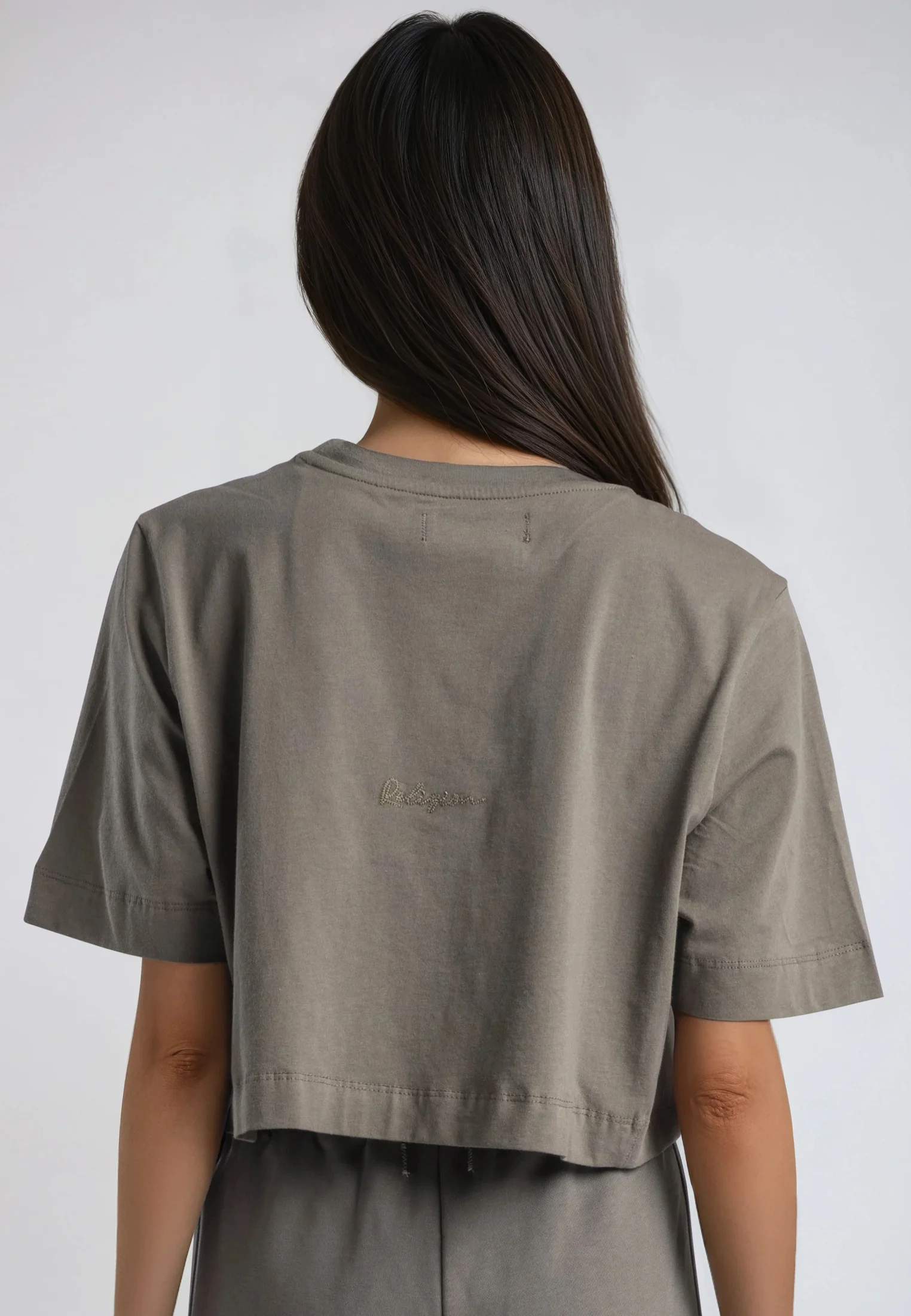BASIC CROP T-SHIRT BRINDLE - Image 5