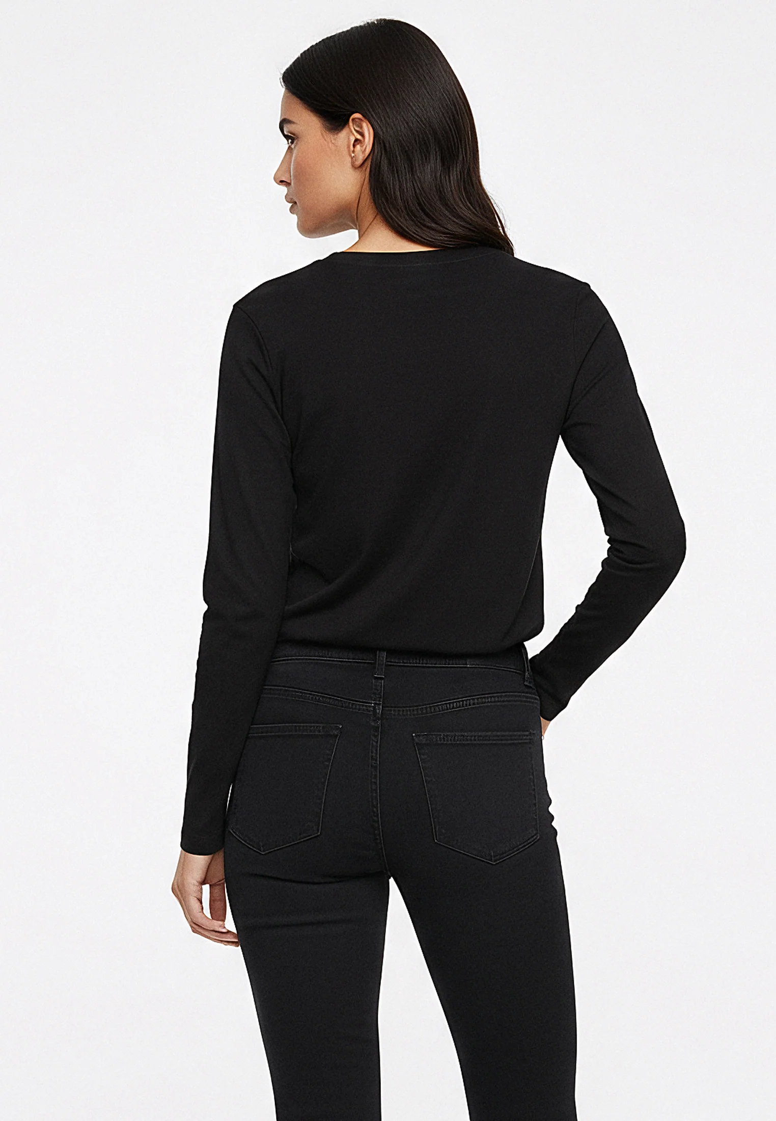 CROSS BOTANICAL LONG SLEEVE TOP BLACK - Image 3