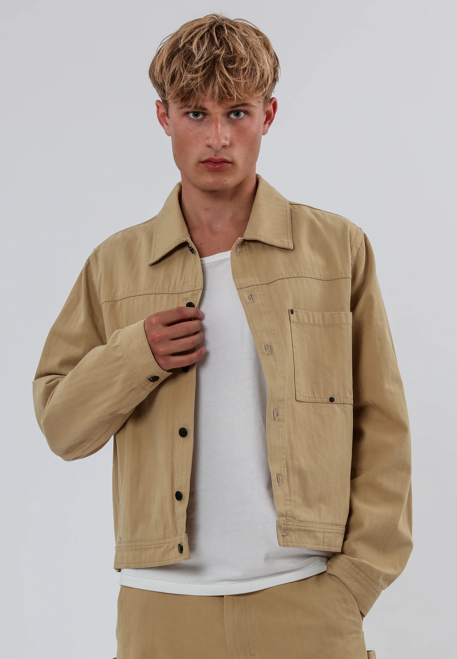 DENIM JACKET SAND - Image 3