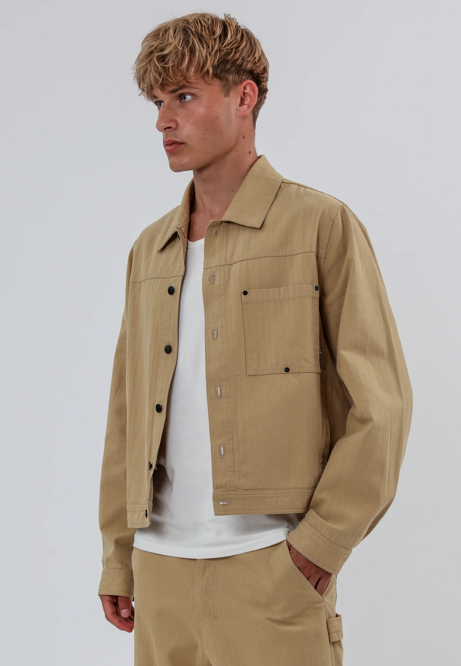 DENIM JACKET SAND - Image 4