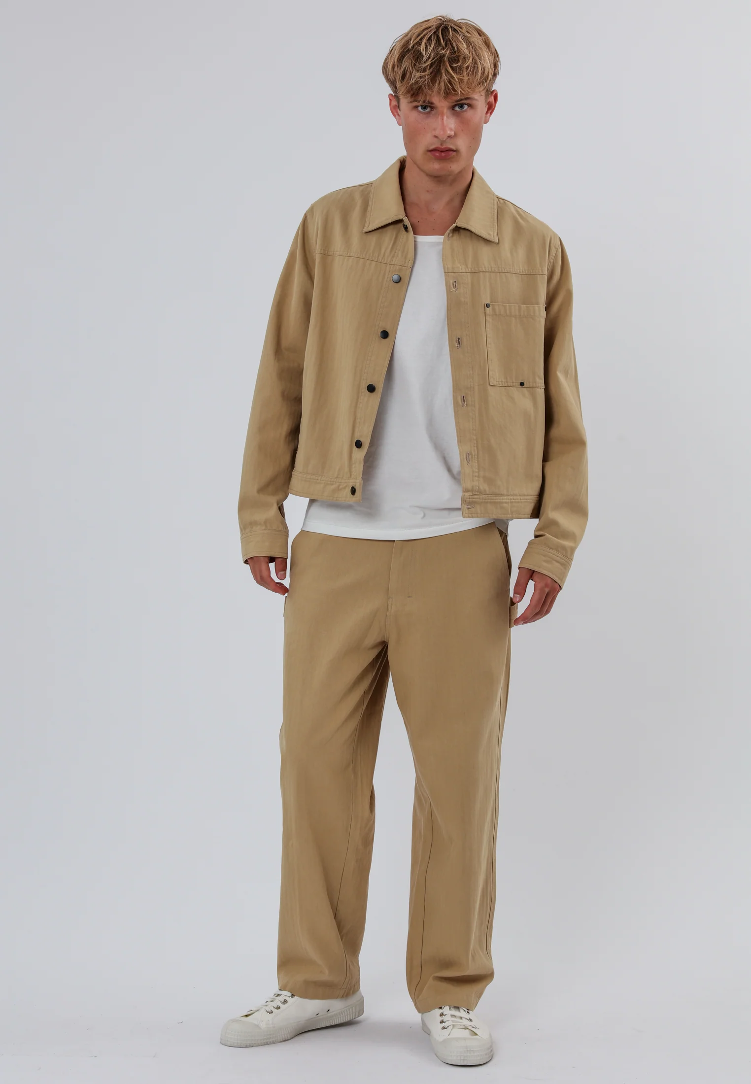 DENIM JACKET SAND - Image 6