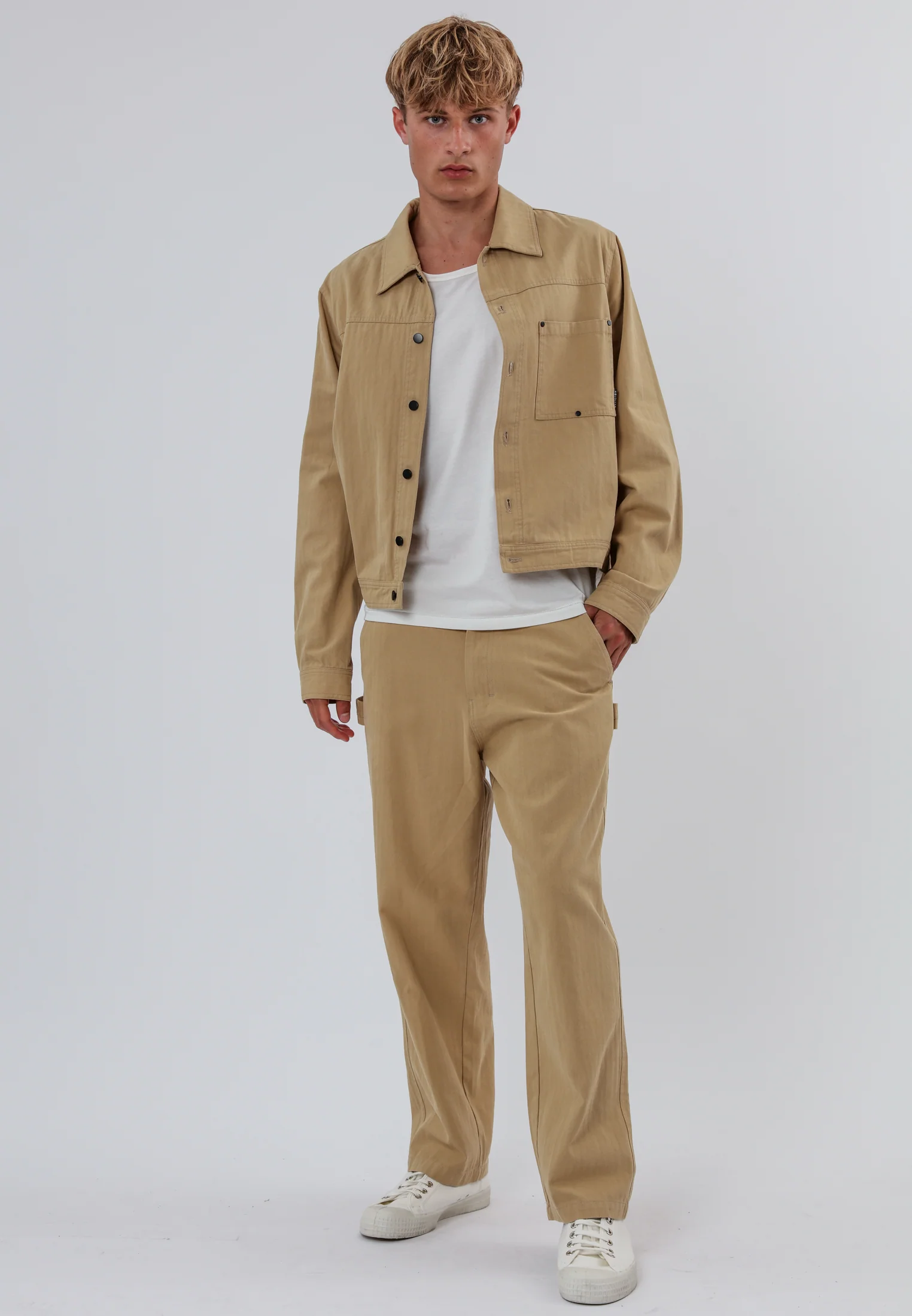 DENIM JACKET SAND - Image 8