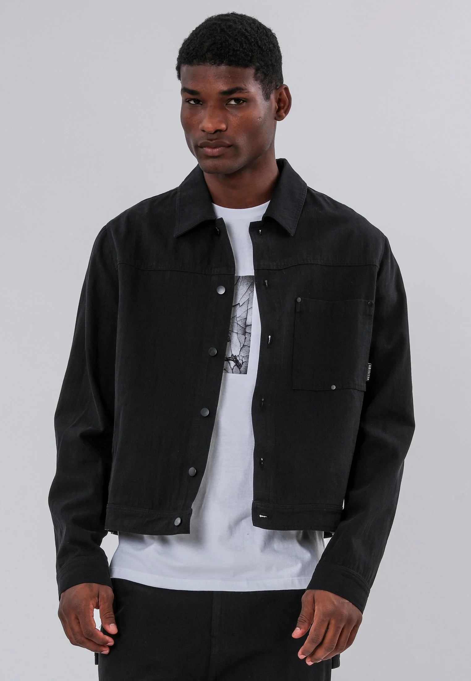 DENIM JACKET BLACK - Image 7