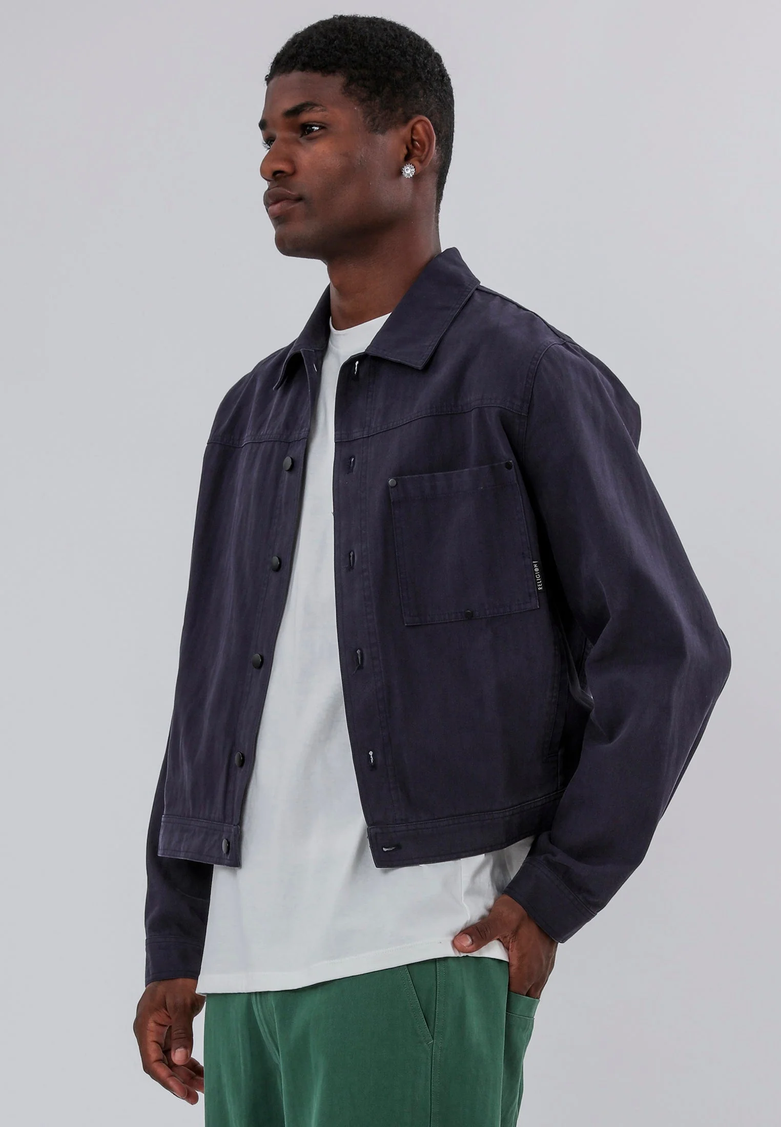 DENIM JACKET ROYAL BLUE - Image 3