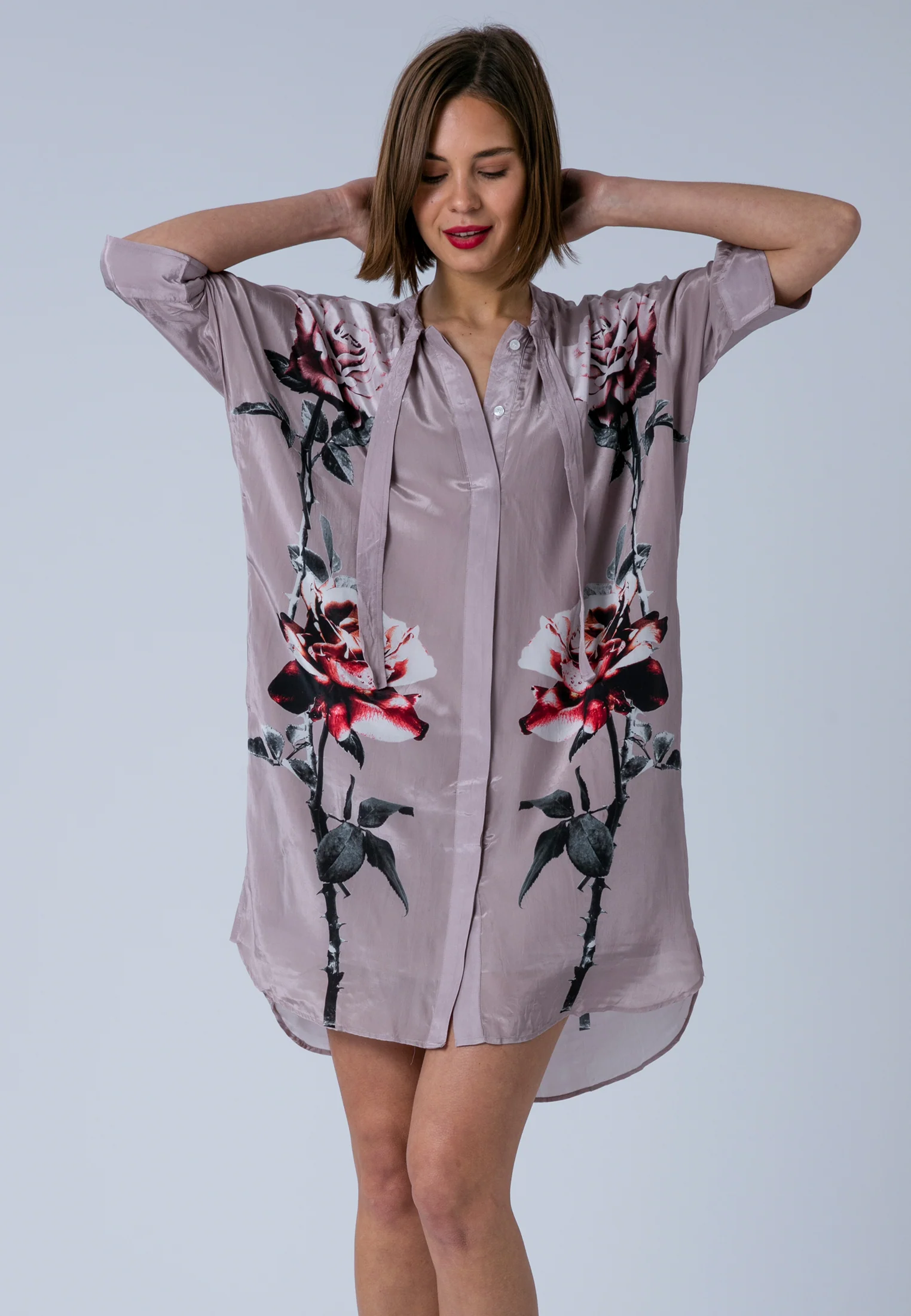 DIANA MAXI TUNIC ROSE HEART - Image 3