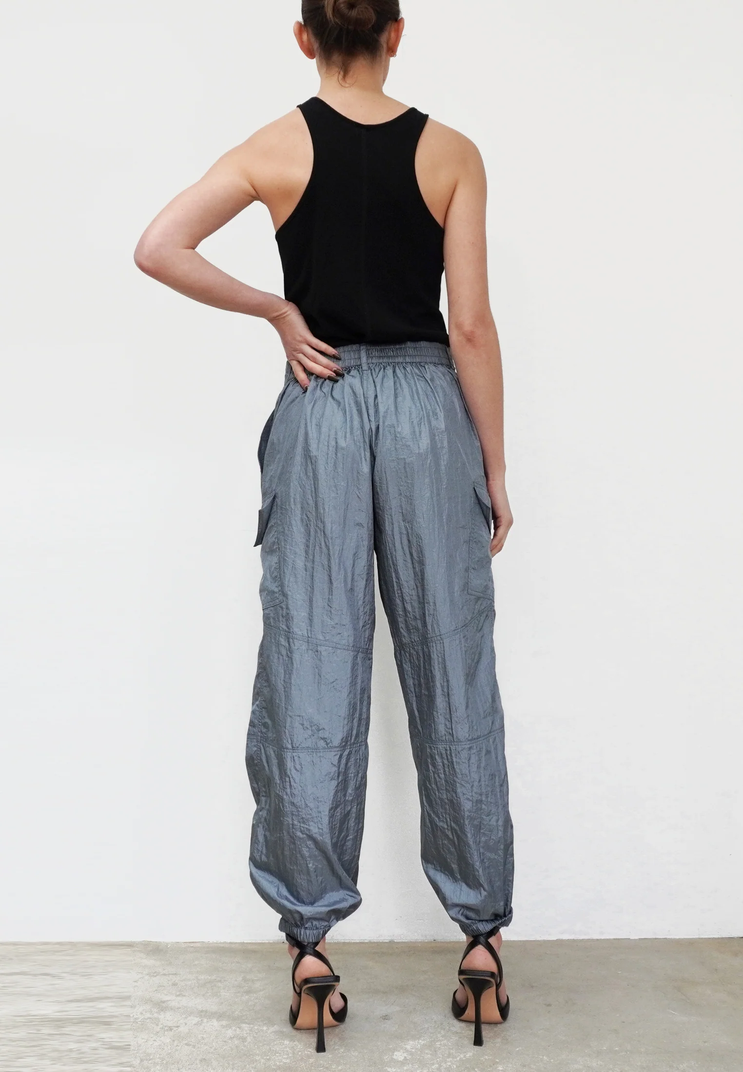 DISTANCE GREY CARGO TROUSERS - Image 2