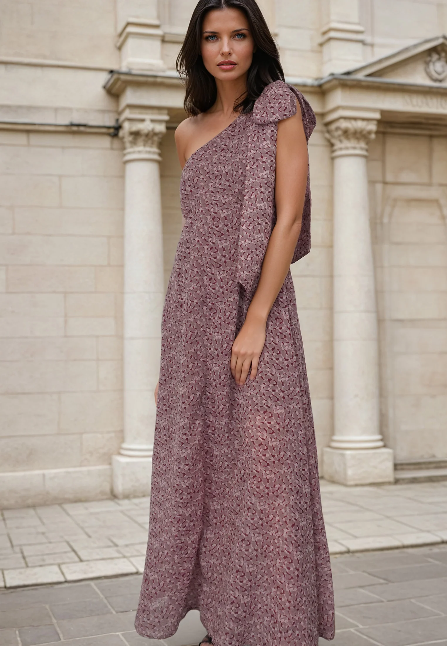 MARINA ONE SHOULDER DRESS BLEND ASHES - Image 2