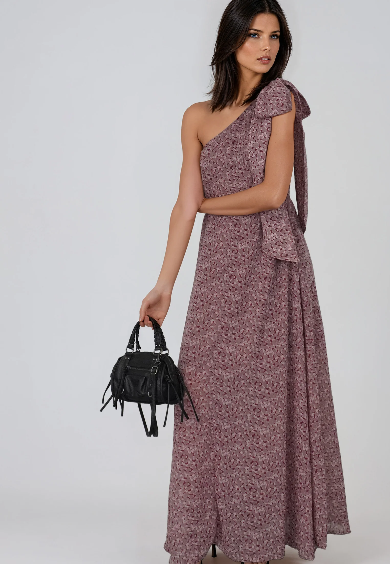 MARINA ONE SHOULDER DRESS BLEND ASHES - Image 4