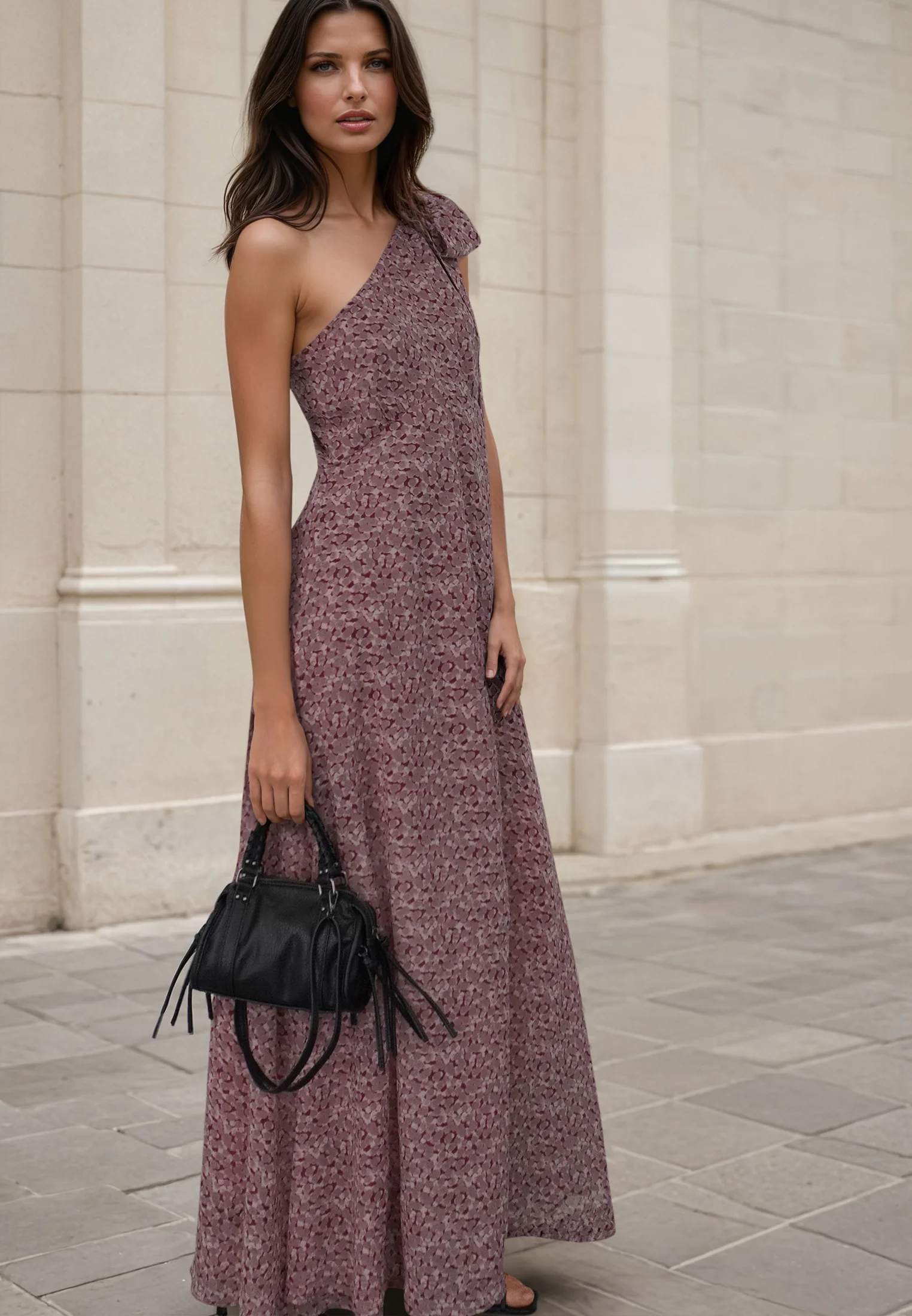 MARINA ONE SHOULDER DRESS BLEND ASHES - Image 5