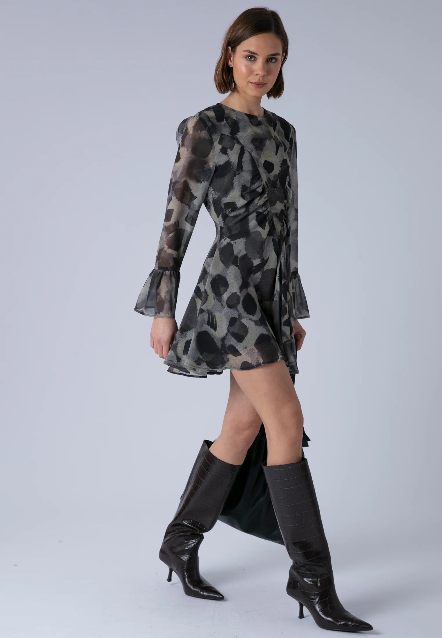 CORINNE SHORT DRESS TERRAZZO YELLOW - Image 3