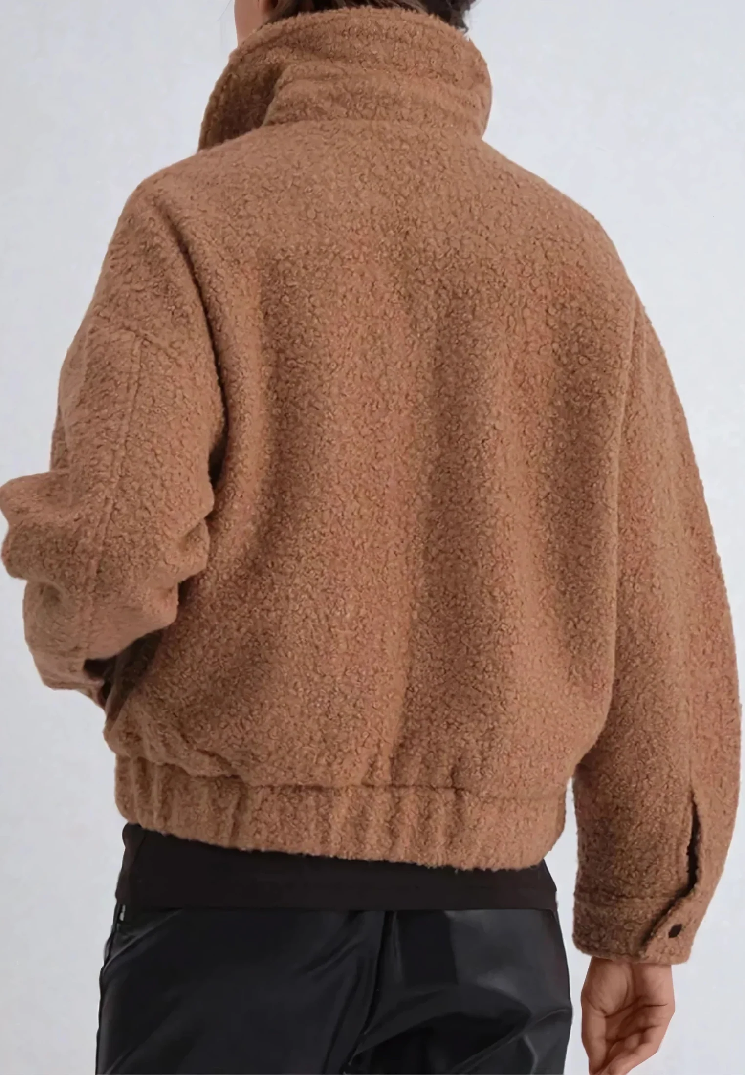 DREAMER WOOL MIX BOMBER JACKET CAMEL - Image 4