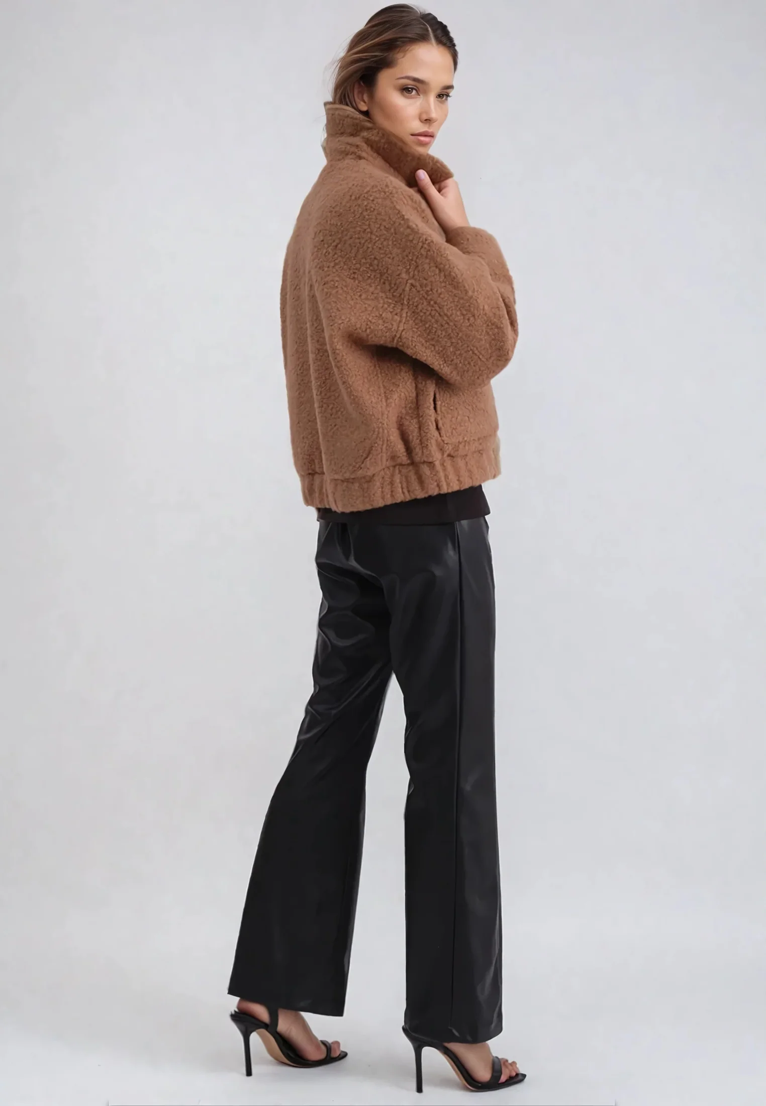 DREAMER WOOL MIX BOMBER JACKET CAMEL - Image 5