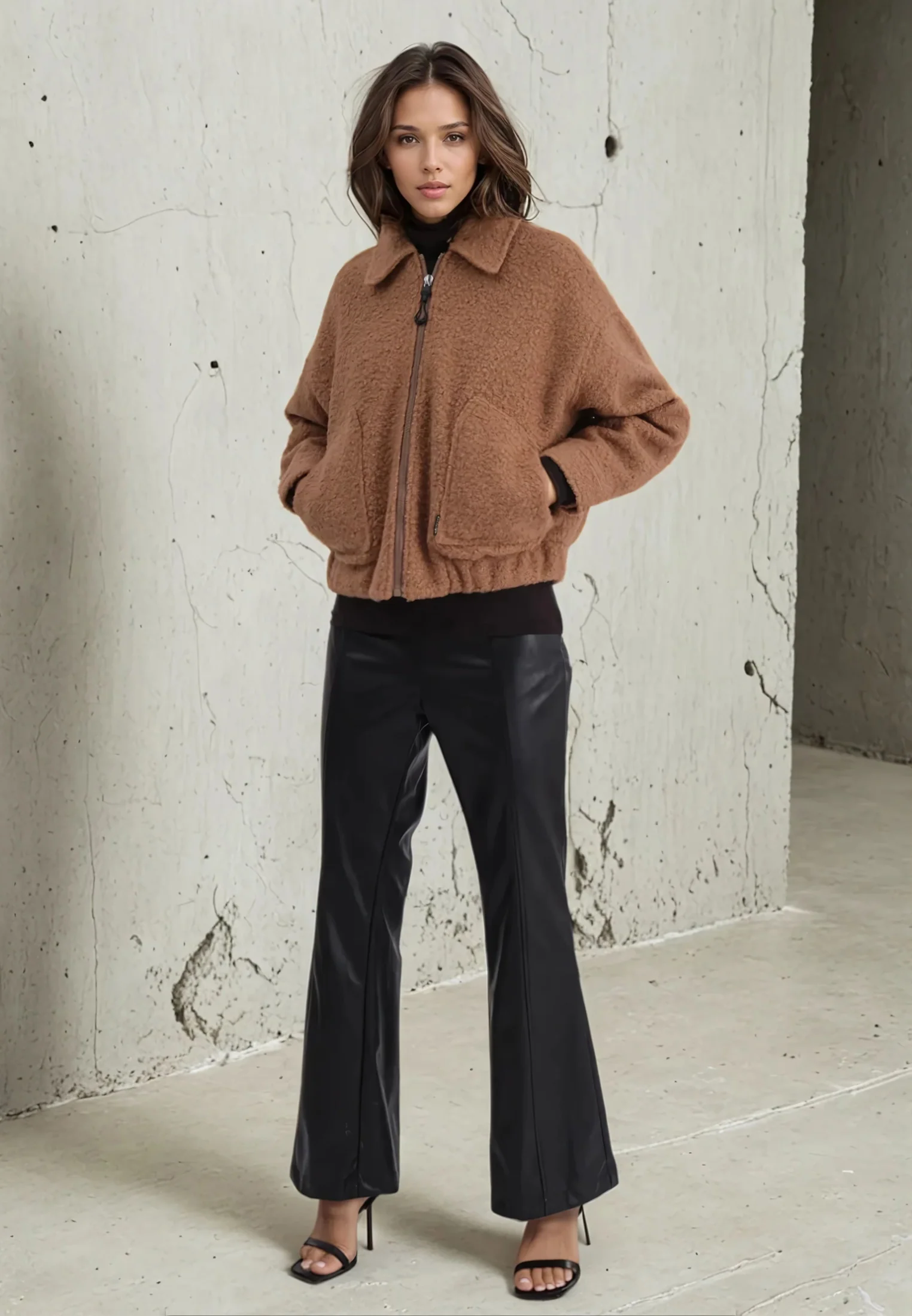 DREAMER WOOL MIX BOMBER JACKET CAMEL - Image 7