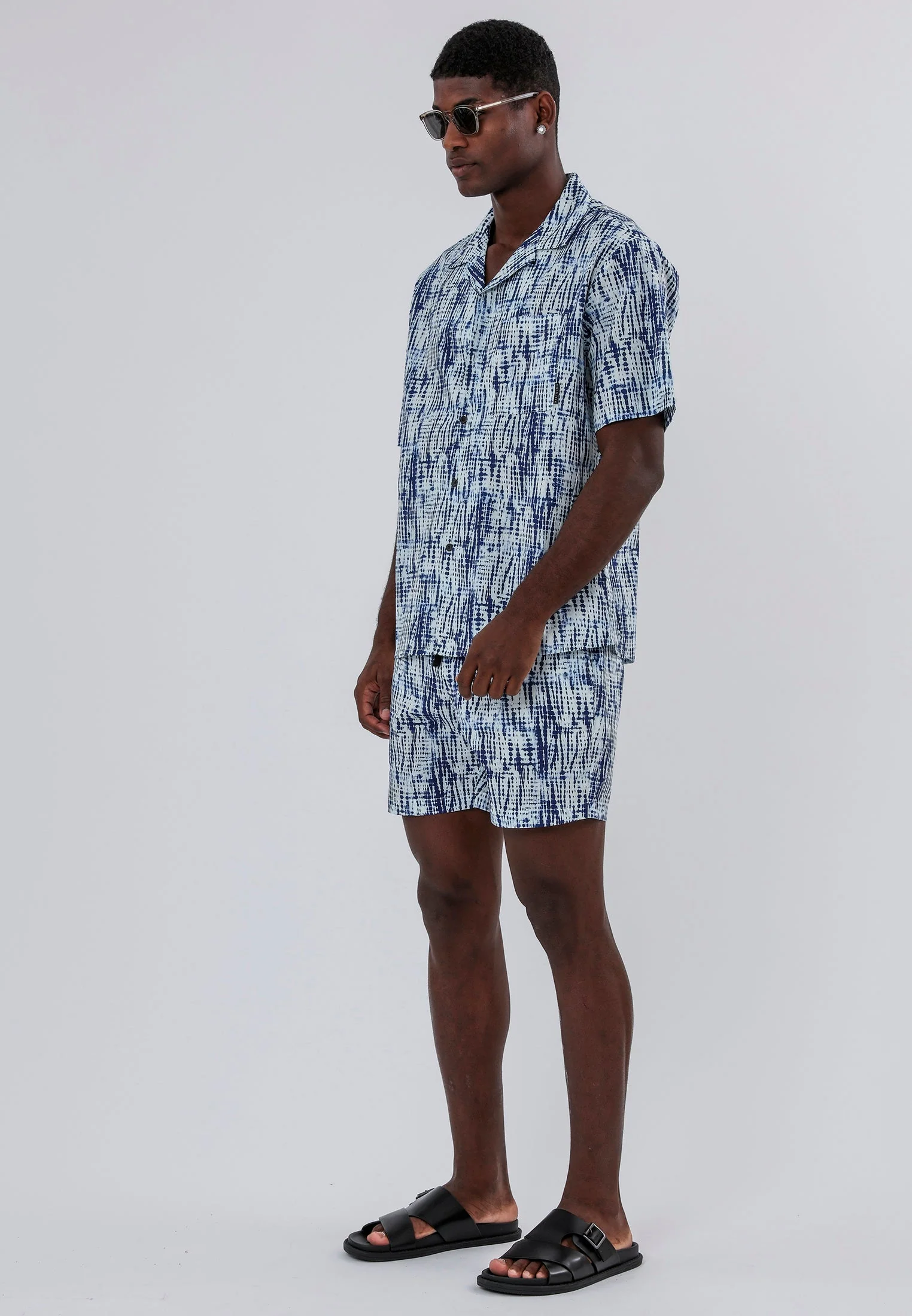 DRIP DYE SHIRT WHITE & BLUE - Image 4