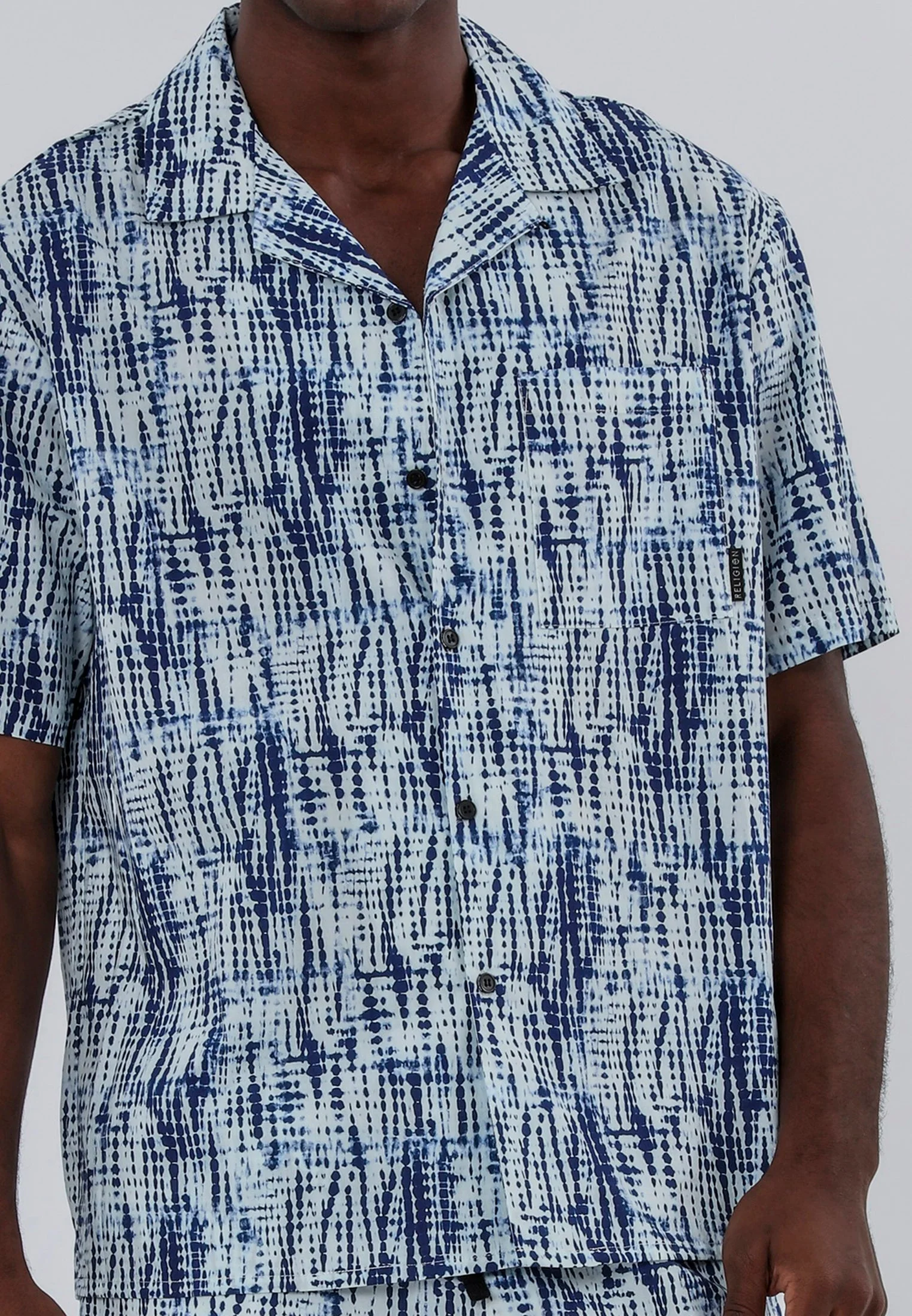 DRIP DYE SHIRT WHITE & BLUE - Image 6