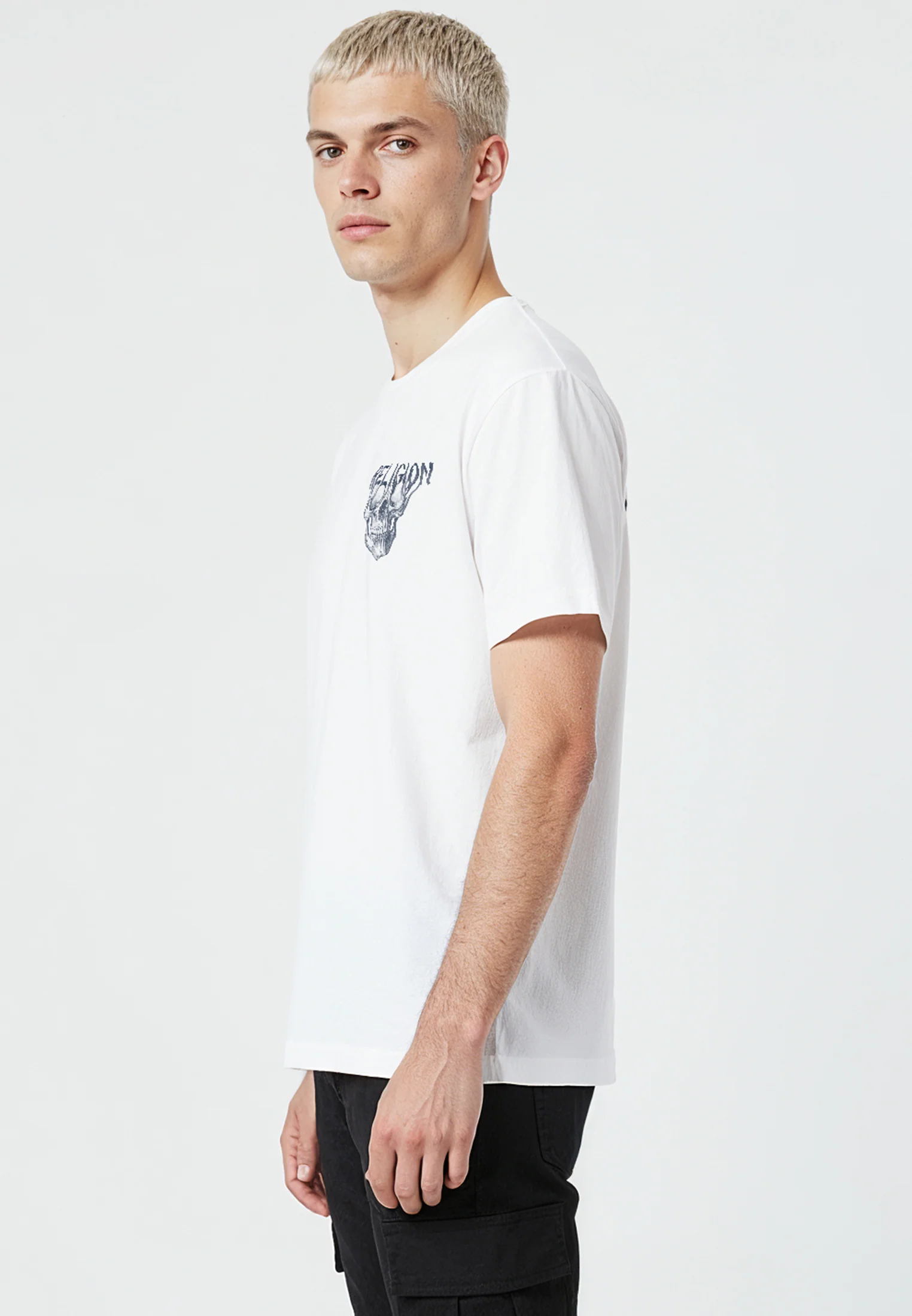 DRIPPING SKULL T-SHIRT WHITE - Image 5
