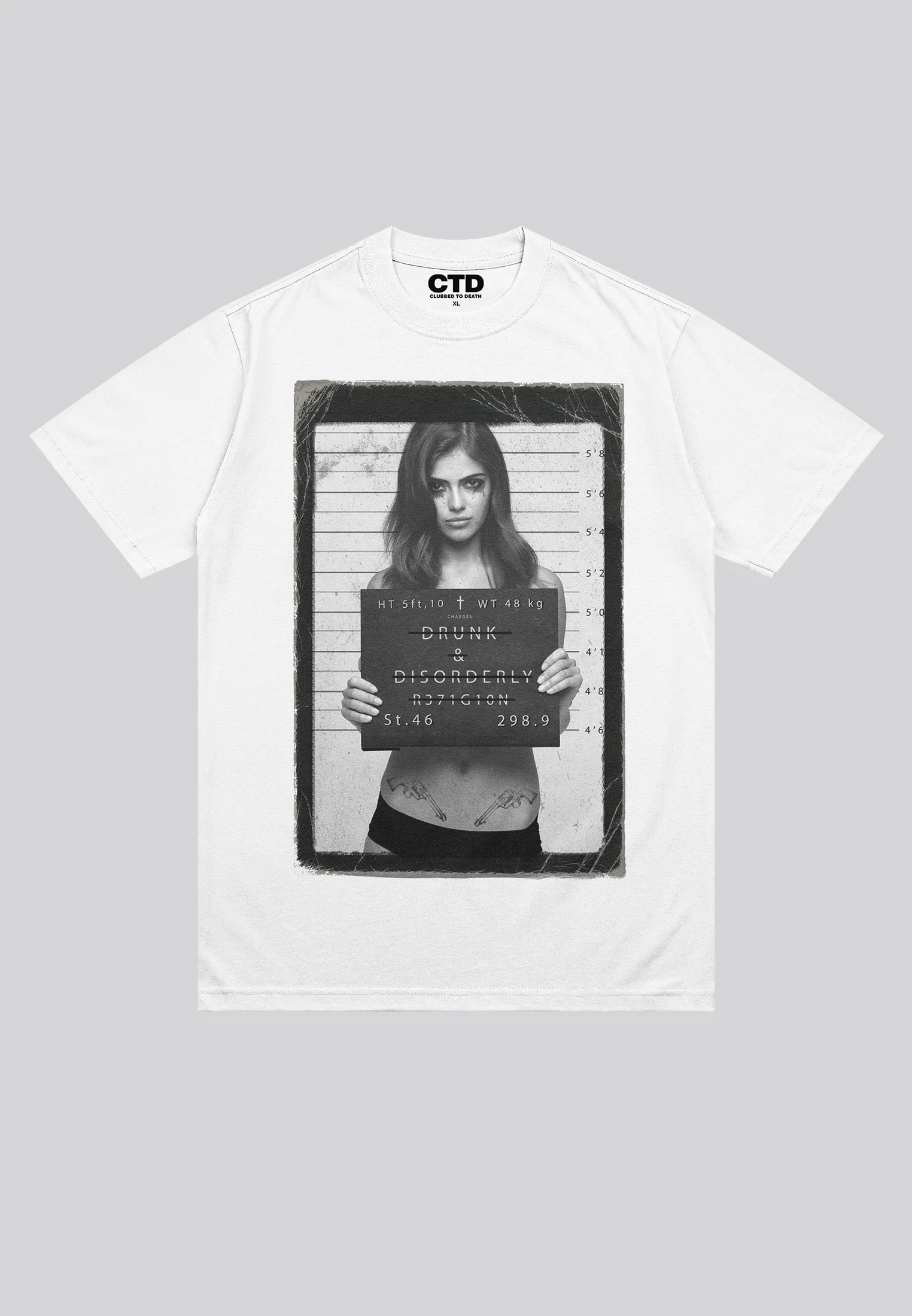 DRUNK & DISORDERLY T-SHIRT WHITE - Image 2
