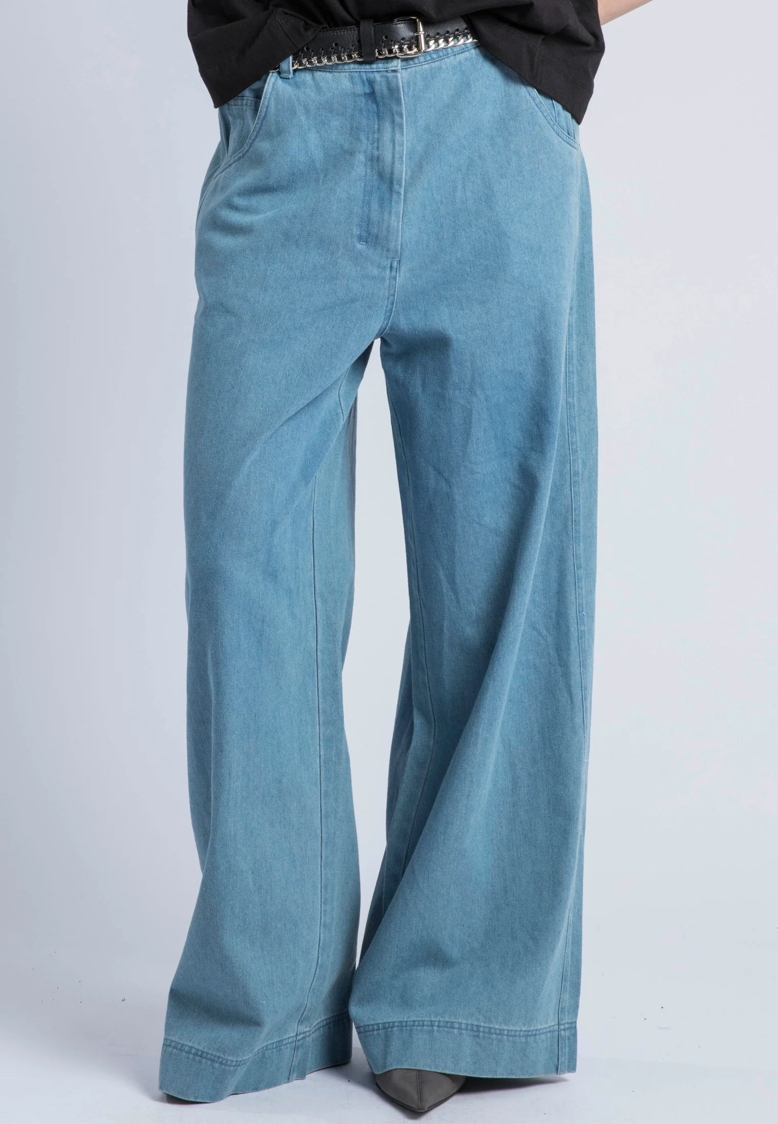 ECCENTRIC WASHED BLUE TROUSERS - Image 3